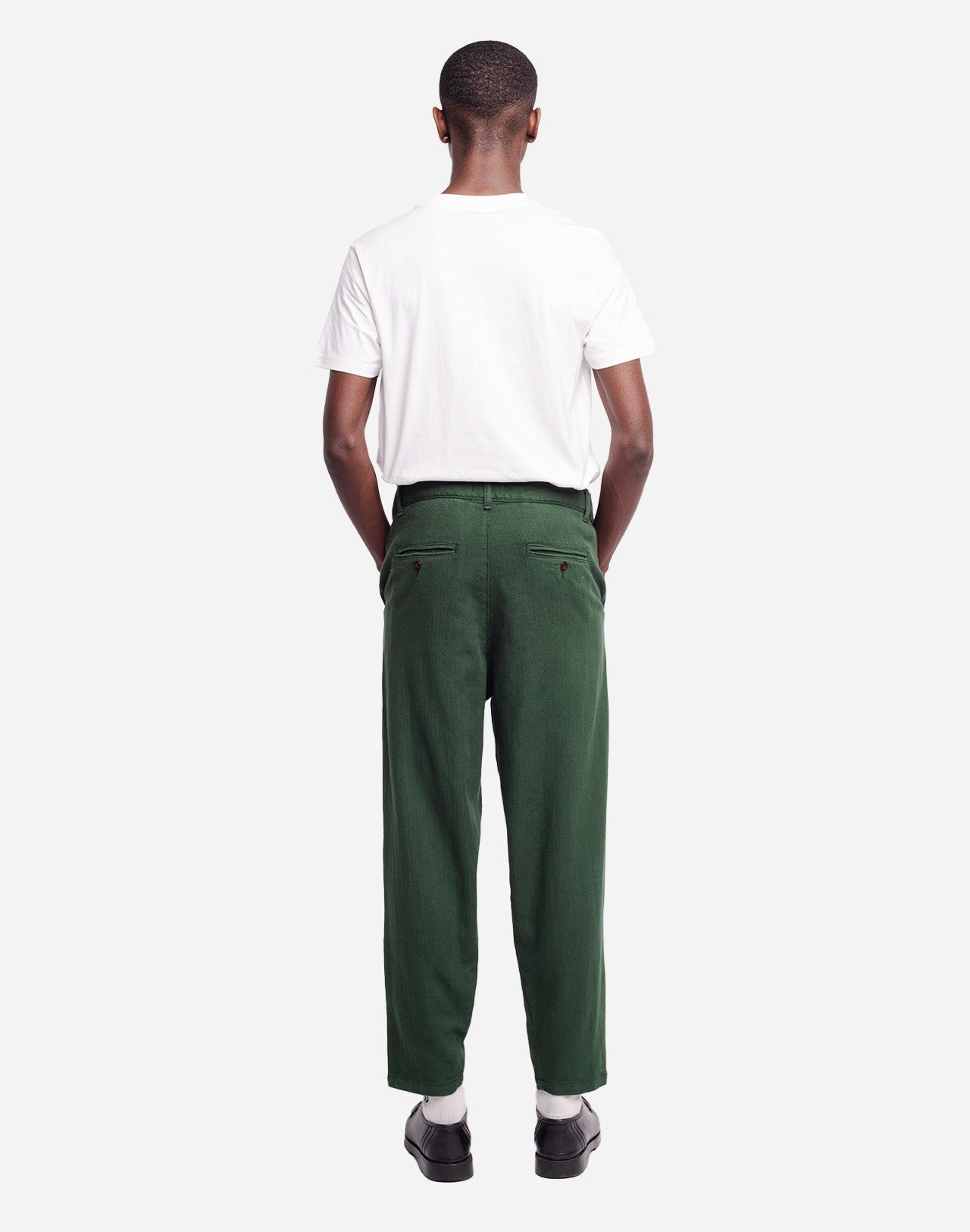GREEN COTTON TROUSERS