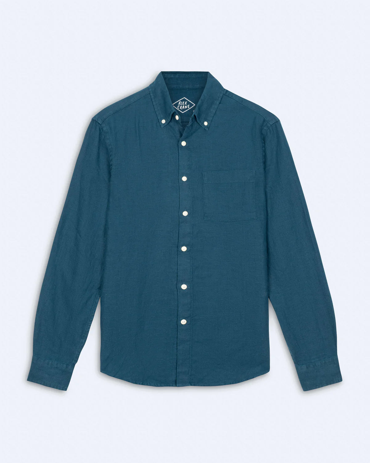 BLUE LONG SLEEVED LINEN SHIRT