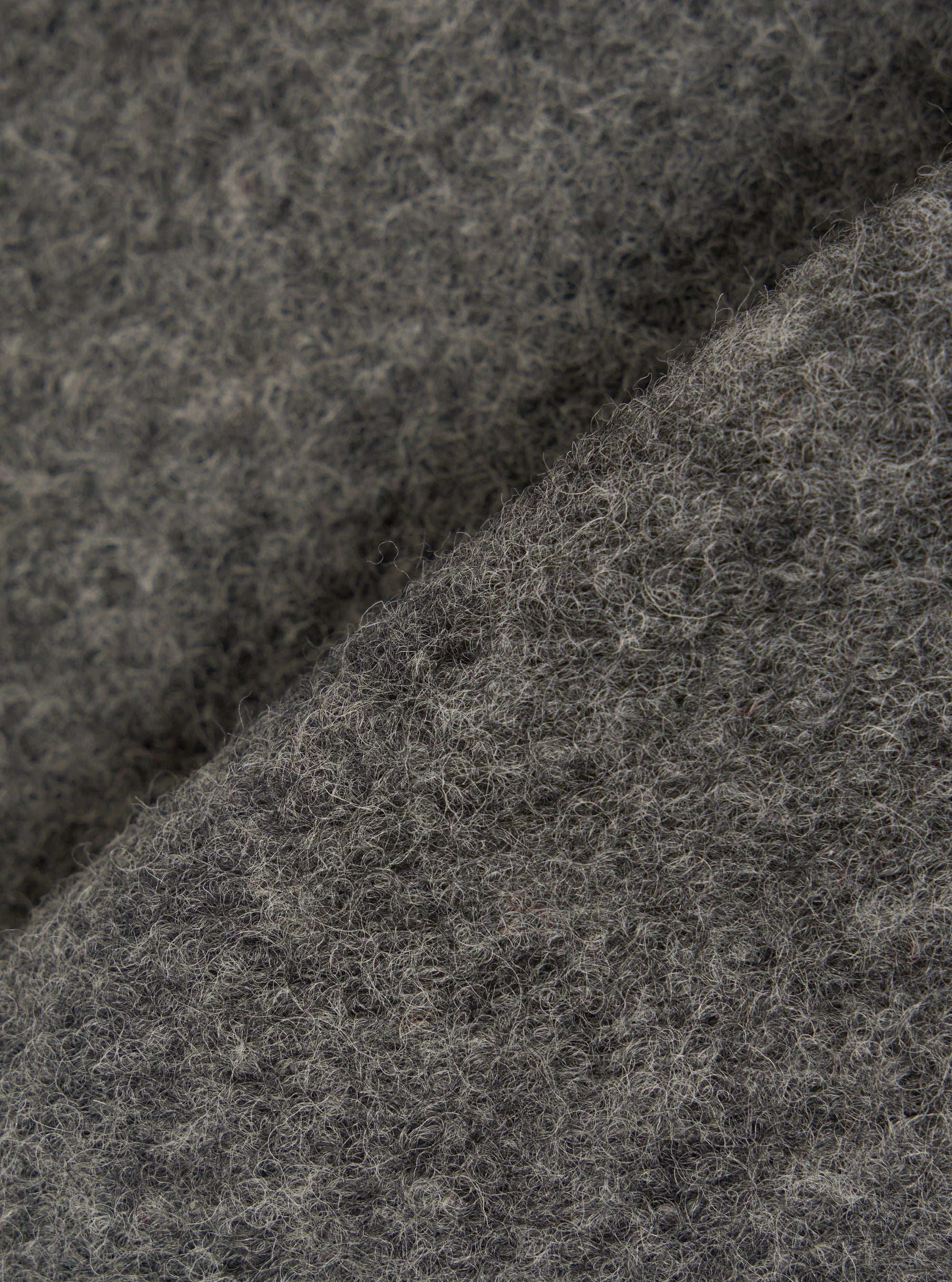 WOOL FLEECE ZIP WAISTCOAT - GREY MARL