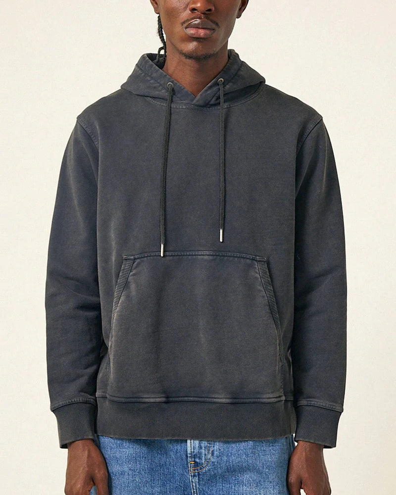 FRENCH TERRY HOODIE - WASHED BLACK