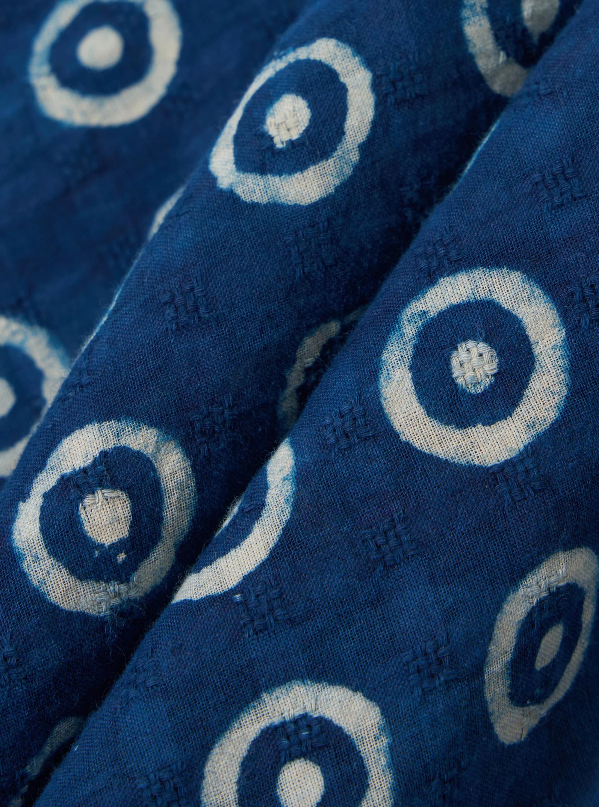 CAMPER SHIRT - INDIGO CIRCLES