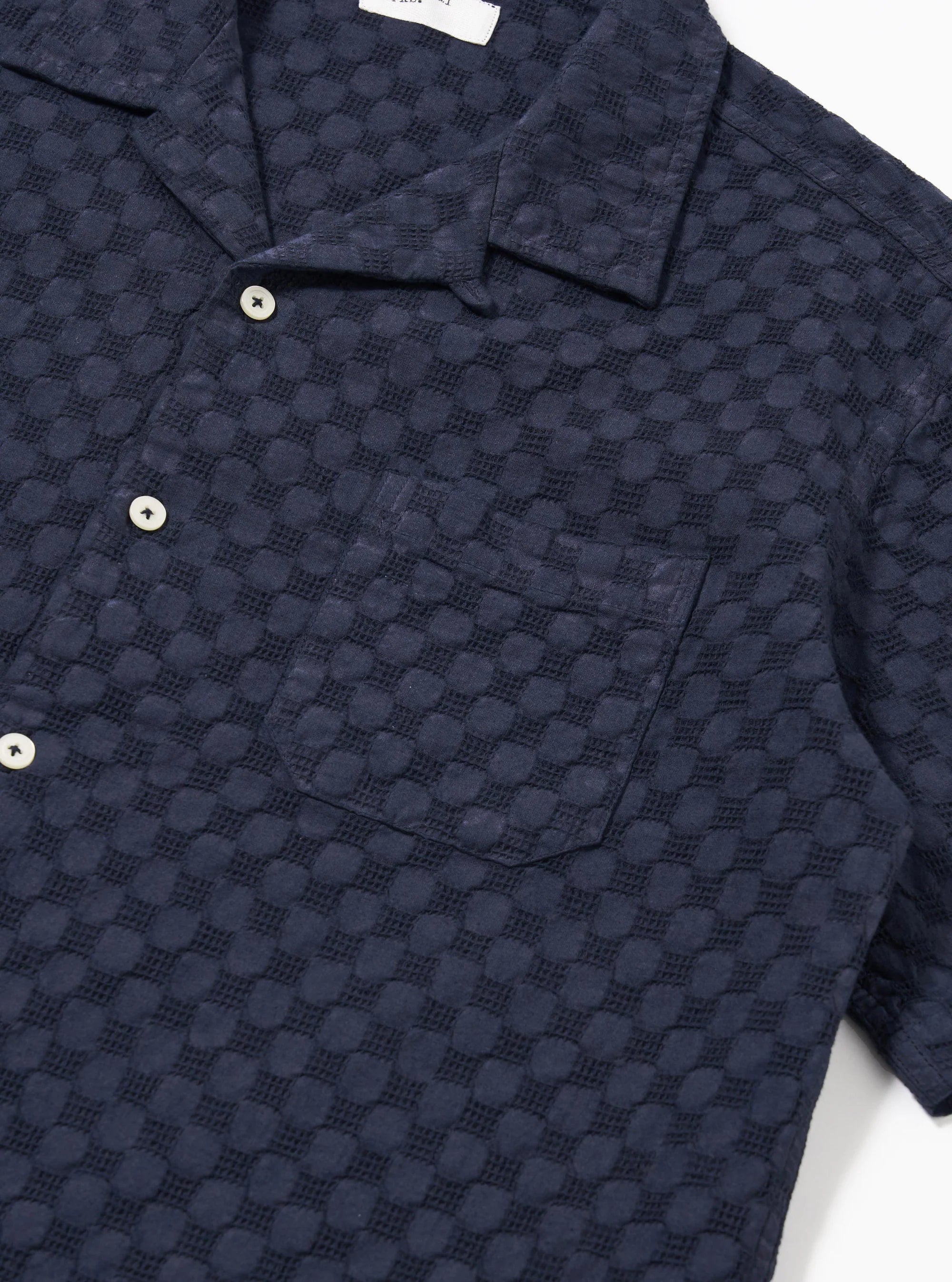 ROAD SHIRT - DOT WAFFLE NAVY