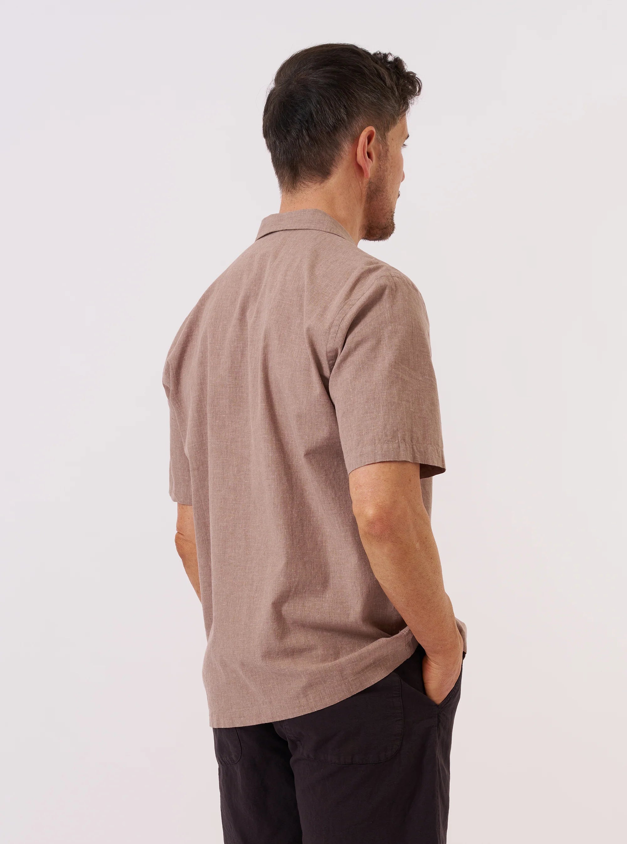 ROAD SHIRT - BROWN SIDO LINEN