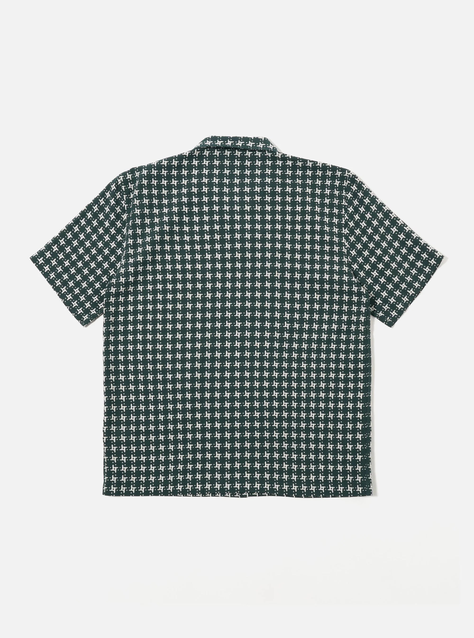 RHODES 8 COTTON ROAD SHIRT - GREEN/WHITE