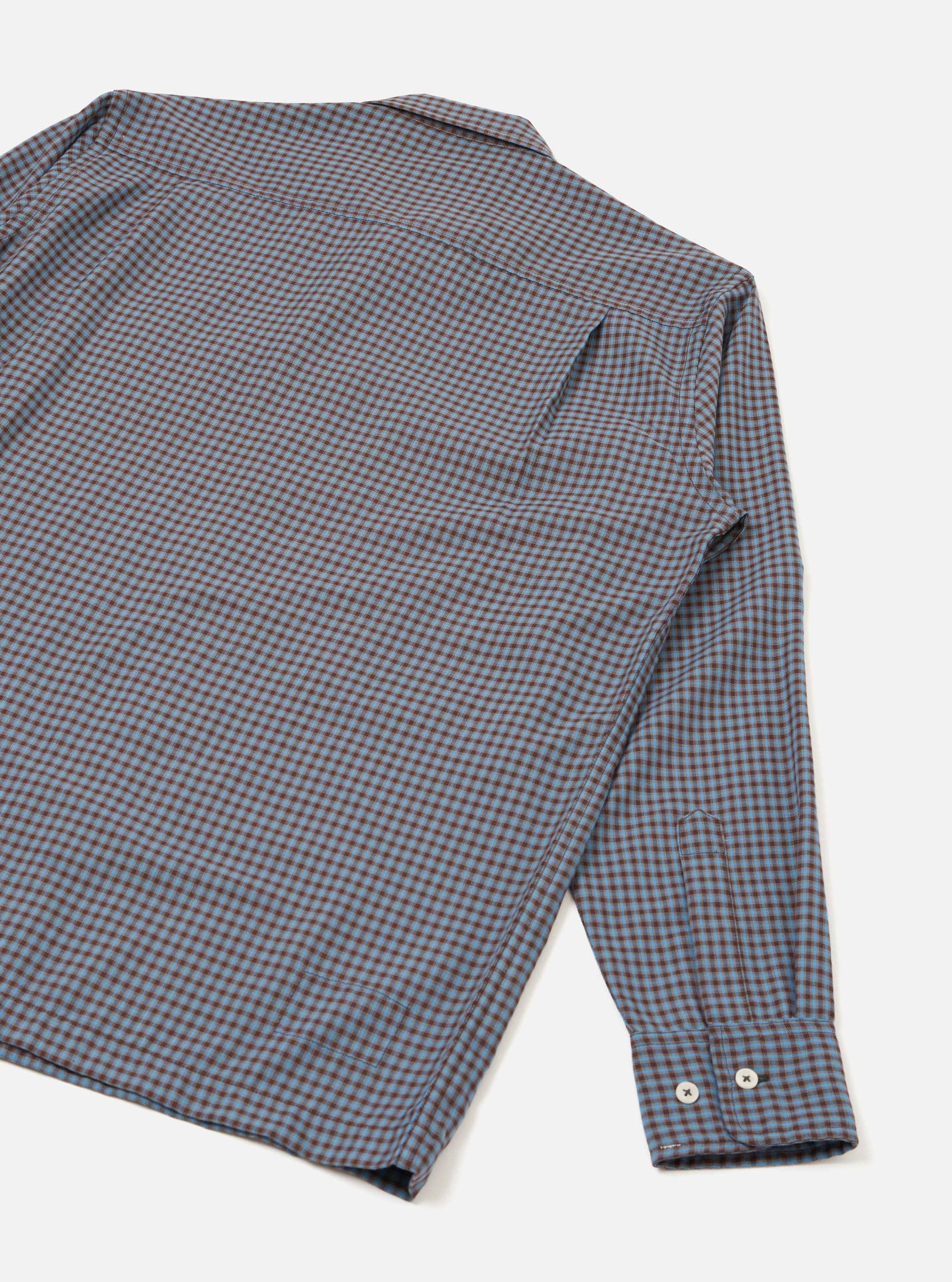 ATTENDANT SHIRT - BLUE/BROWN PARKER CHECK