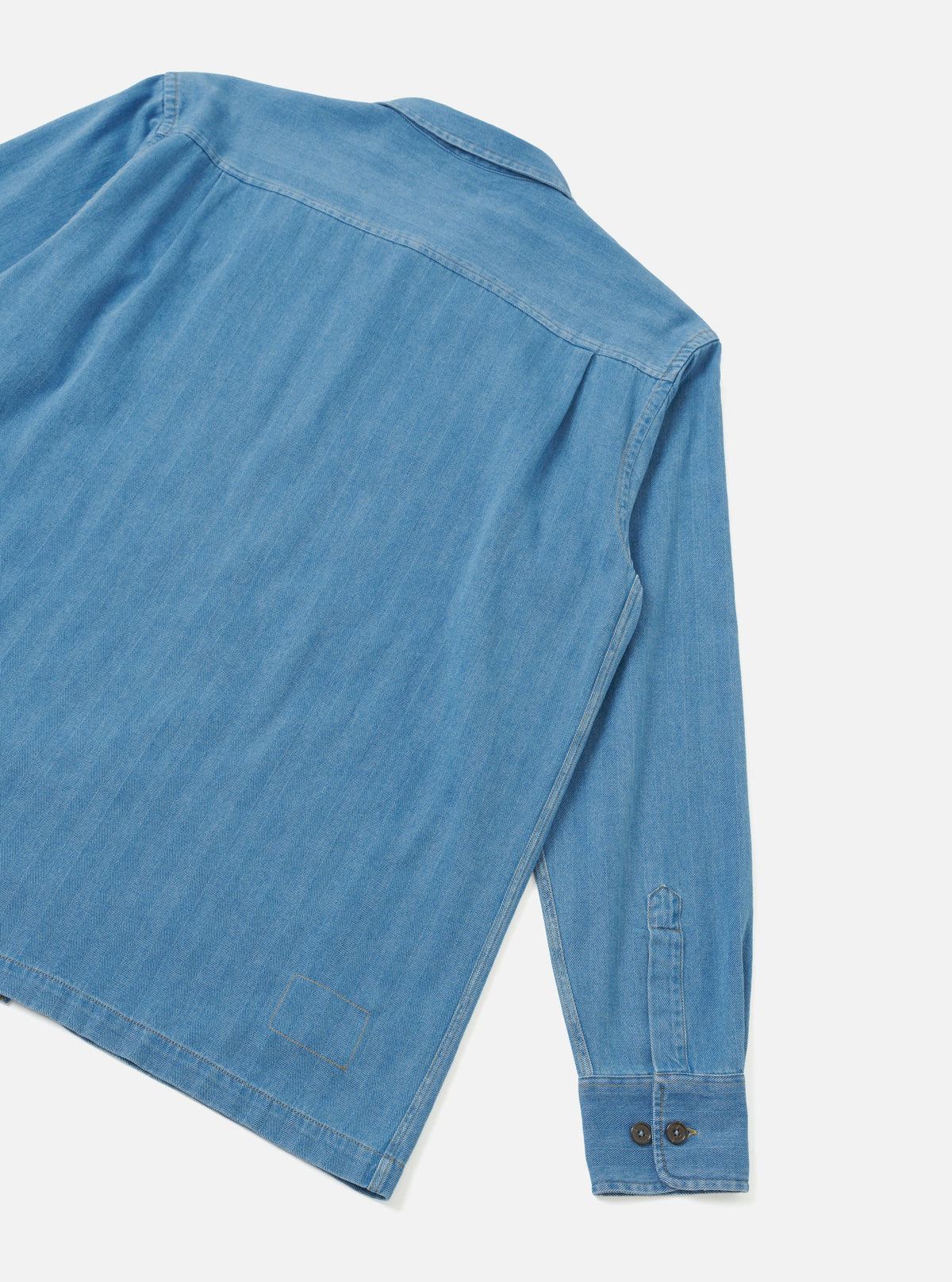 ATTENDANT SHIRT - WASHED INDIGO HERRINGBONE