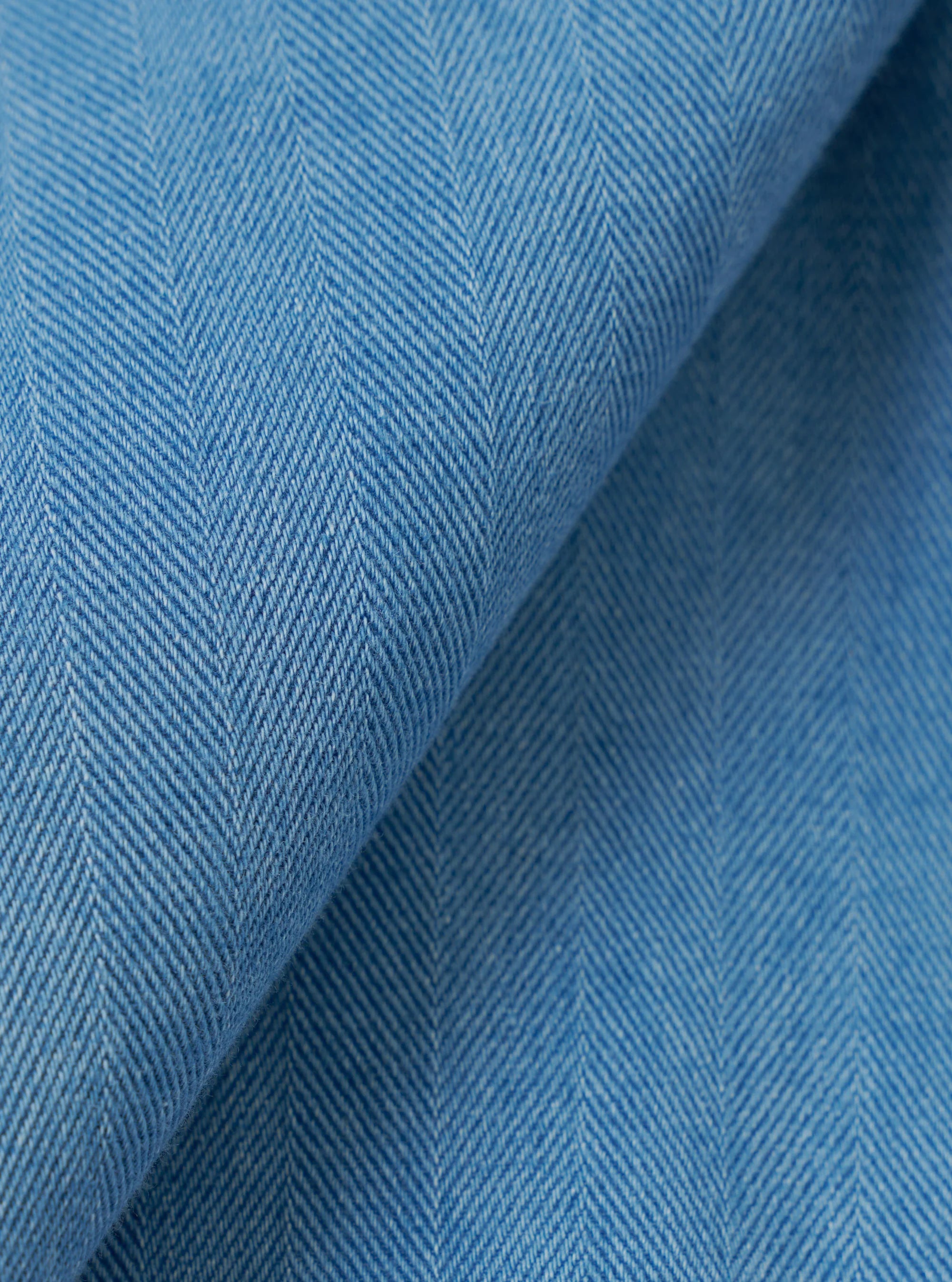 ATTENDANT SHIRT - WASHED INDIGO HERRINGBONE