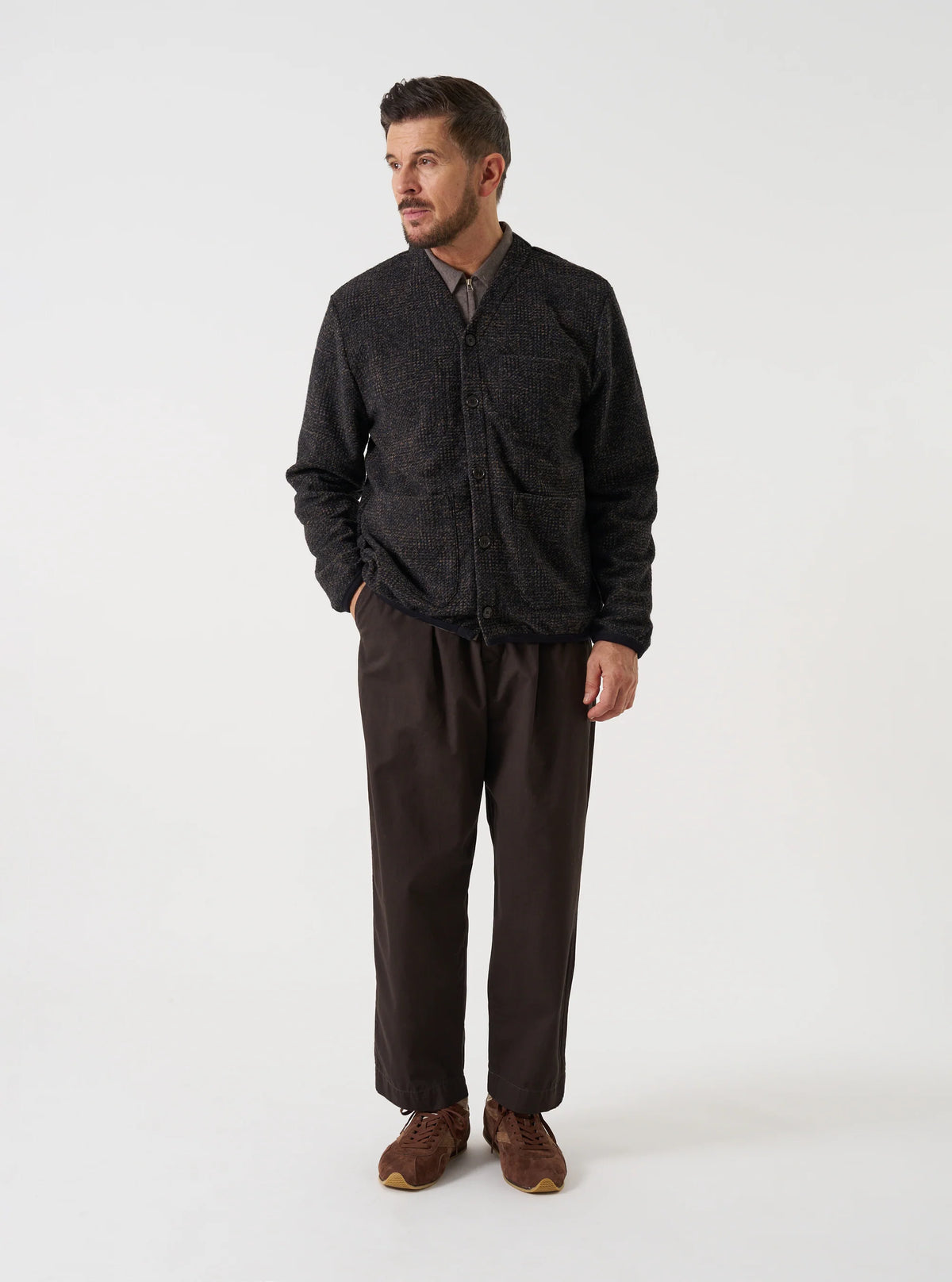 OXFORD PANT - BROWN MICRO CANVAS
