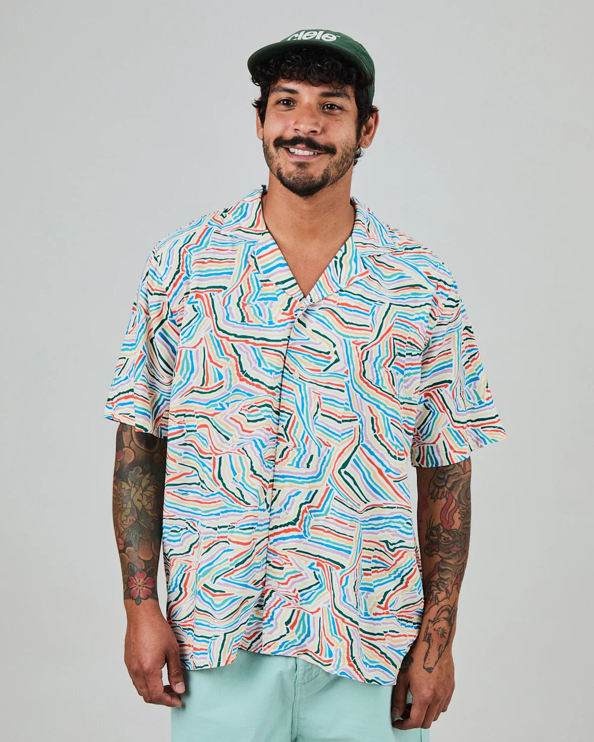 ALOHA SHIRT - MESSY STRIPES