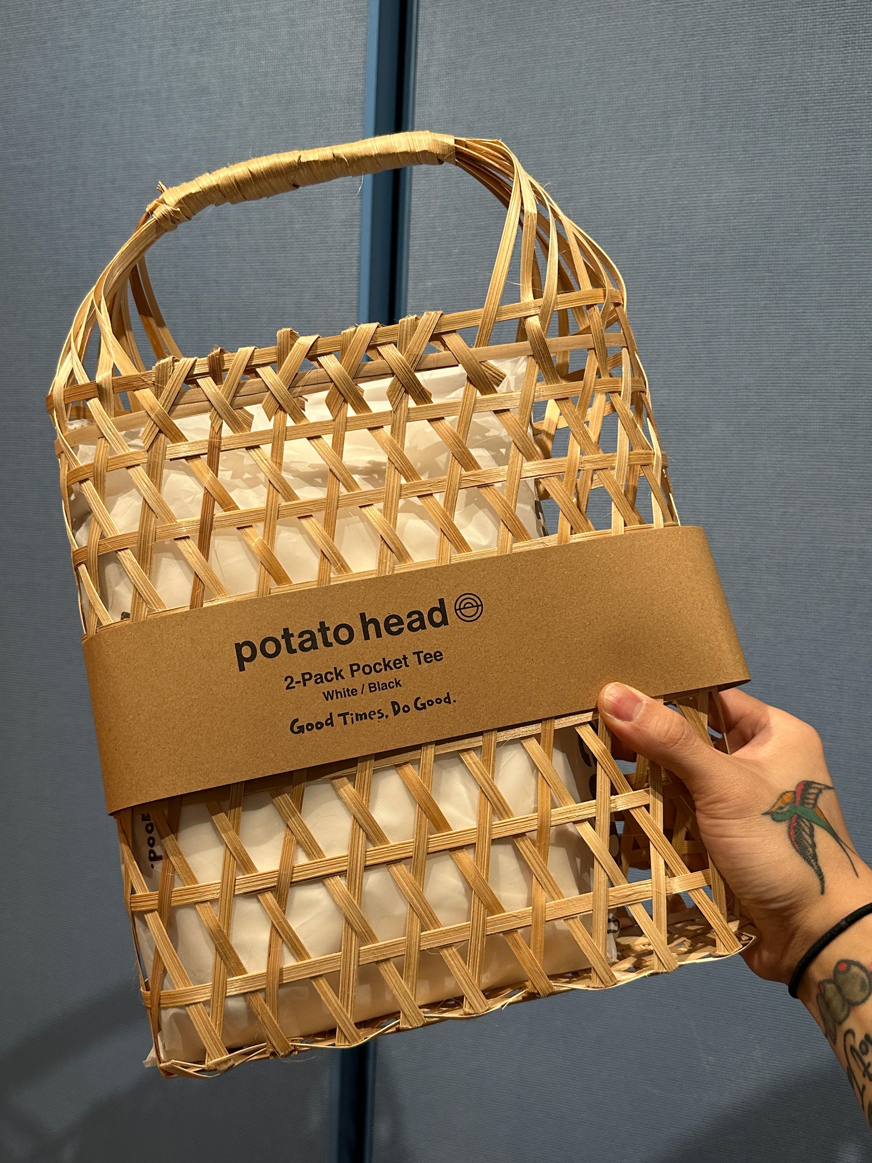 POCKET LOGO EMBROIDERED TEES - 2 PACK