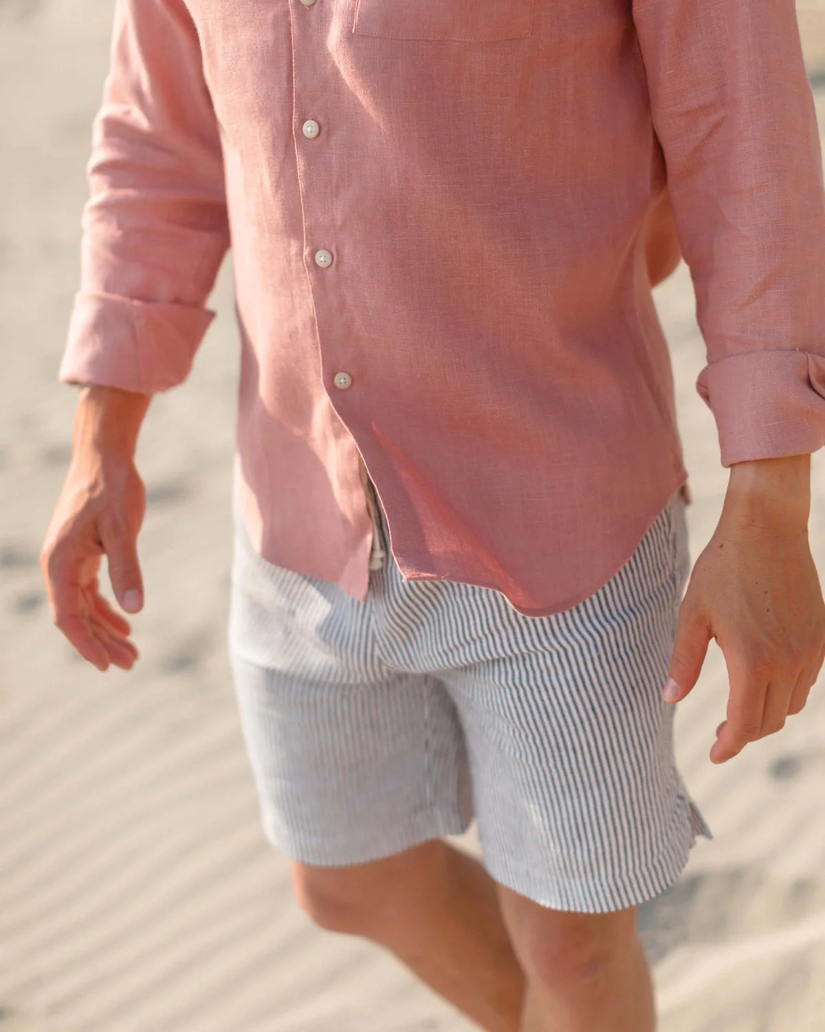 PINK LINEN SHIRT