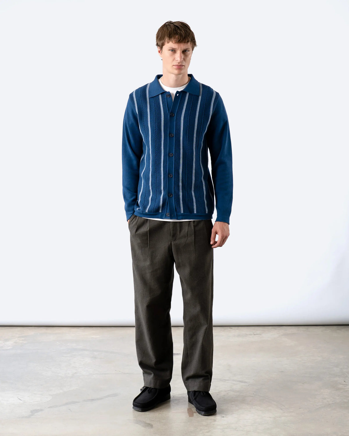 ZIGGER HERRINGBONE KNIT SHIRT