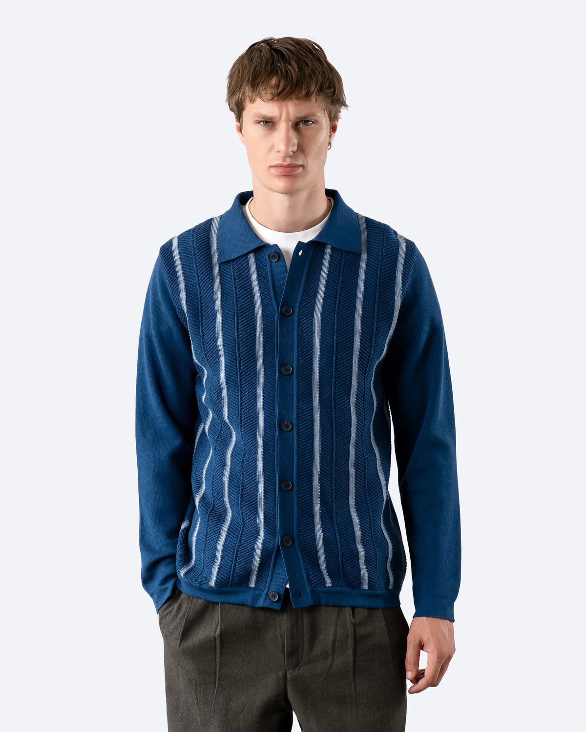 ZIGGER HERRINGBONE KNIT SHIRT