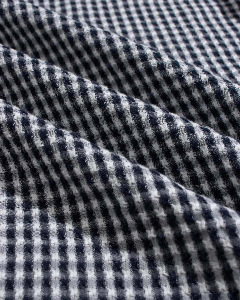 COSTA GINGHAM SHIRT - NAVY LS