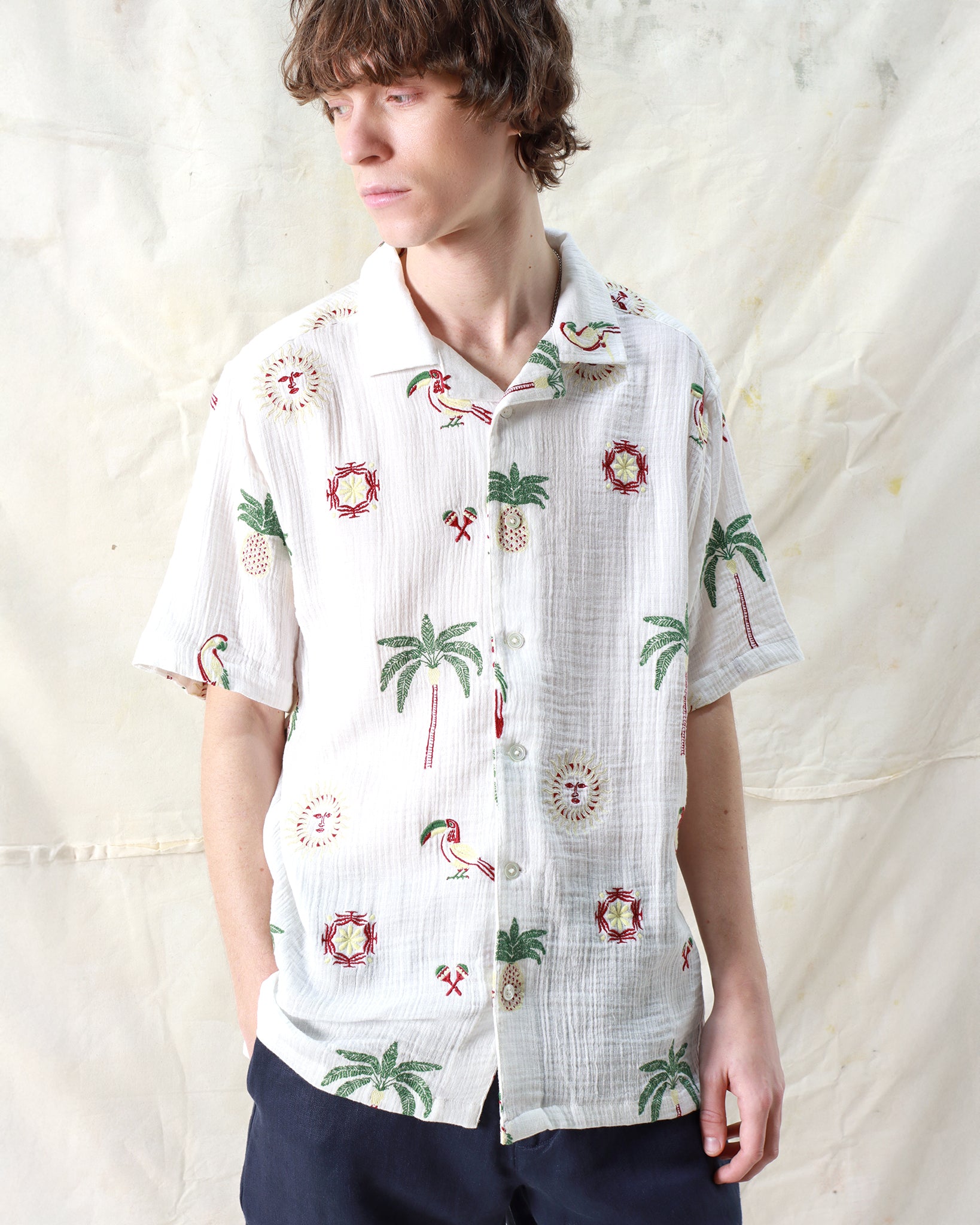 STACHIO SHIRT - TROPICAL WHITE