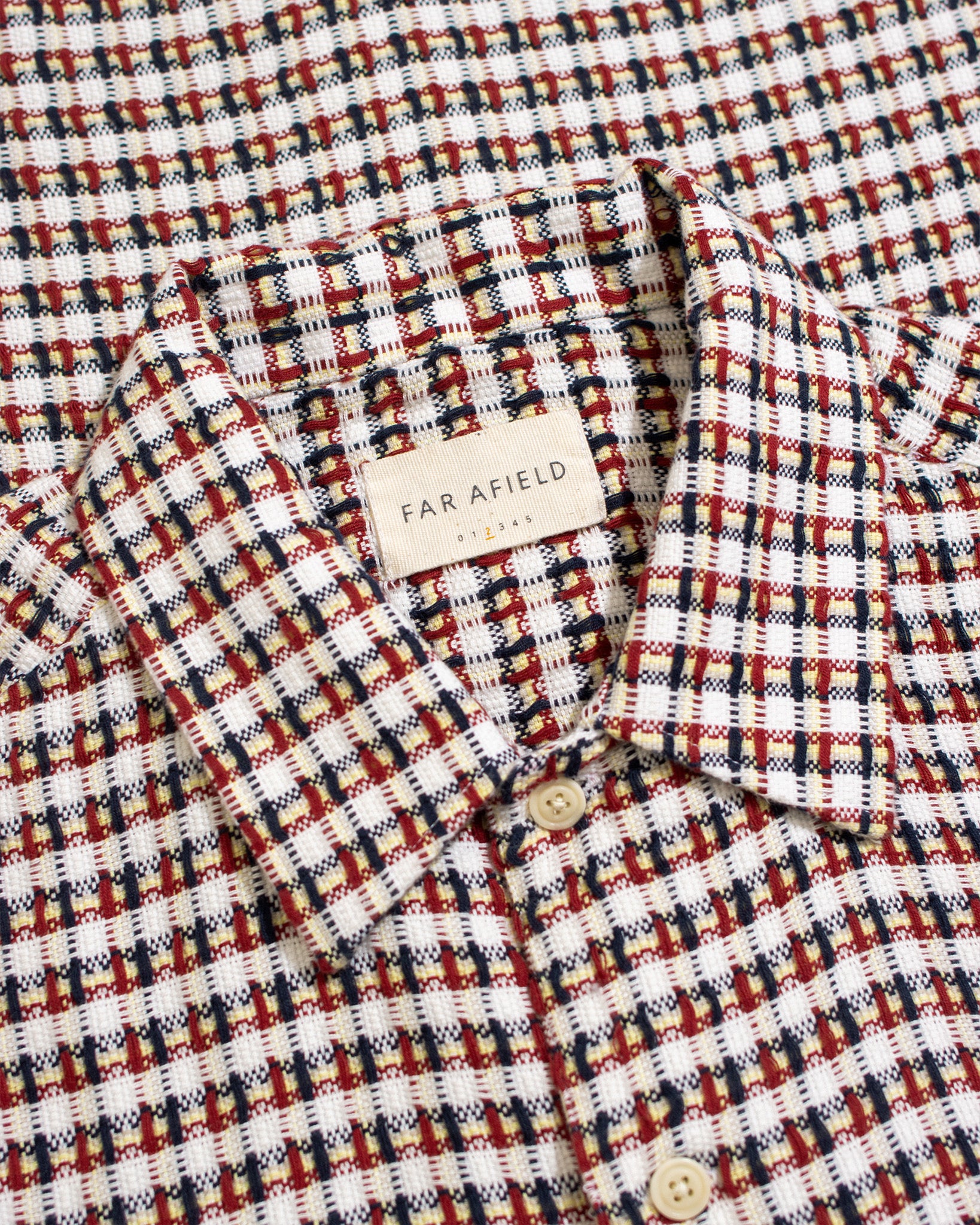 BUSEY SHIRT - DOBBY CHECK DEEP RED