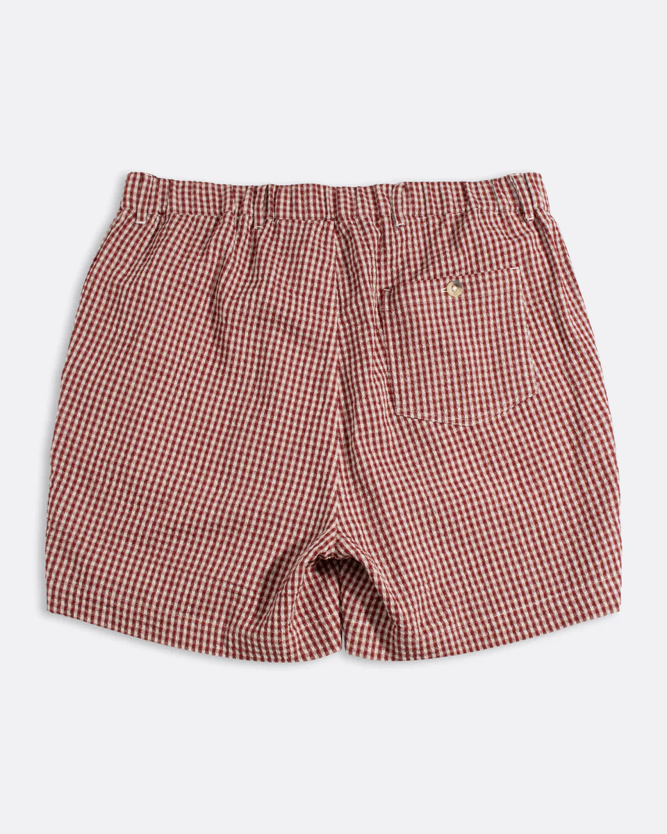 DEKK SHORT - RED GINGHAM