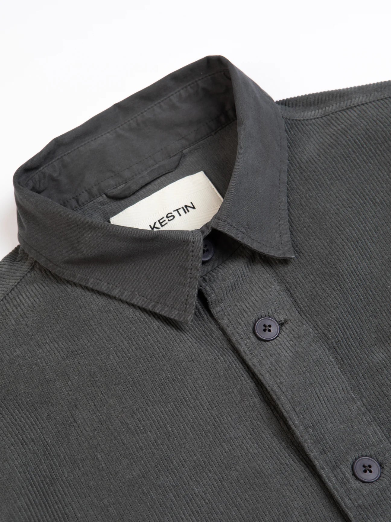 ROSYTH OVERSHIRT - CHARCOAL CORD/TWILL BLEND