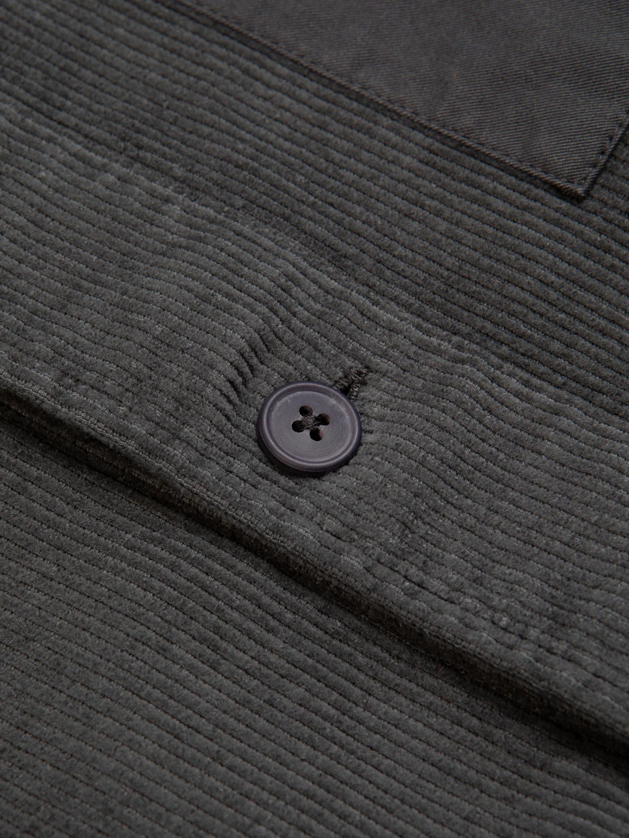 ROSYTH OVERSHIRT - CHARCOAL CORD/TWILL BLEND