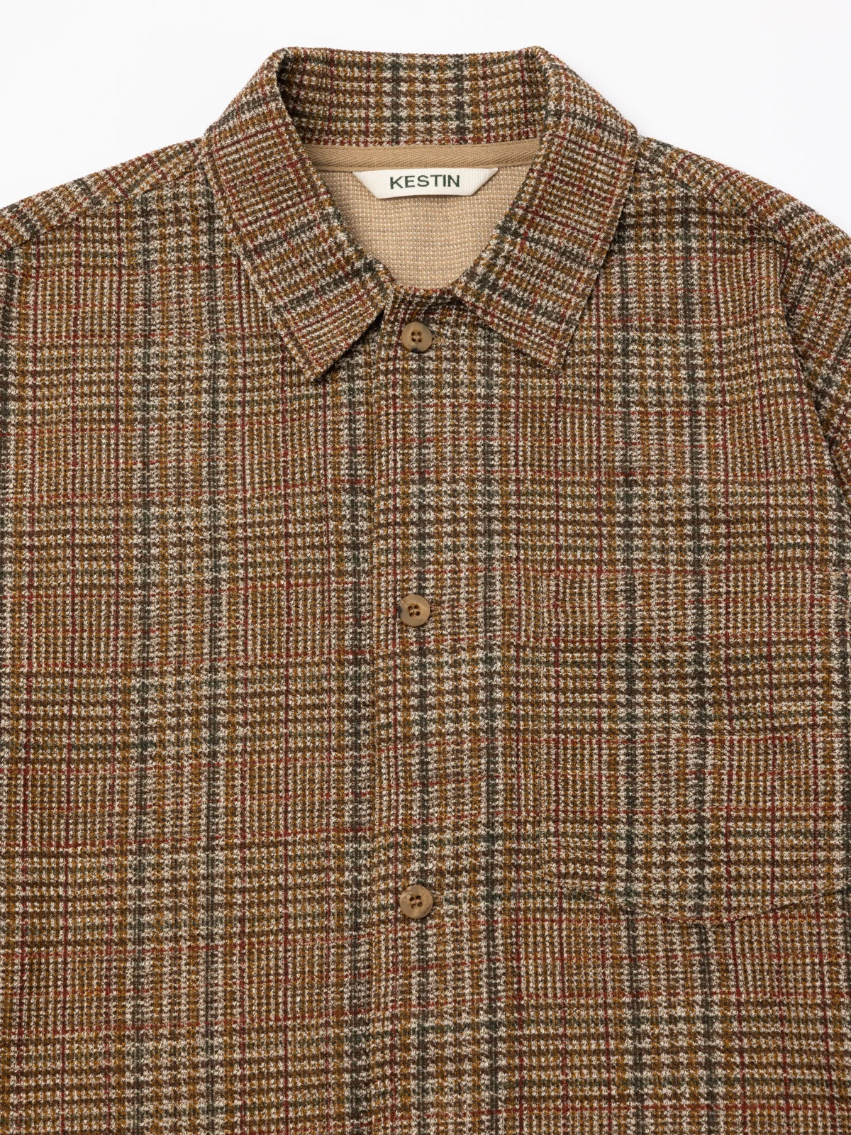 PORTREE OVERSHIRT - PEAT PRINTED CHECK JERSEY