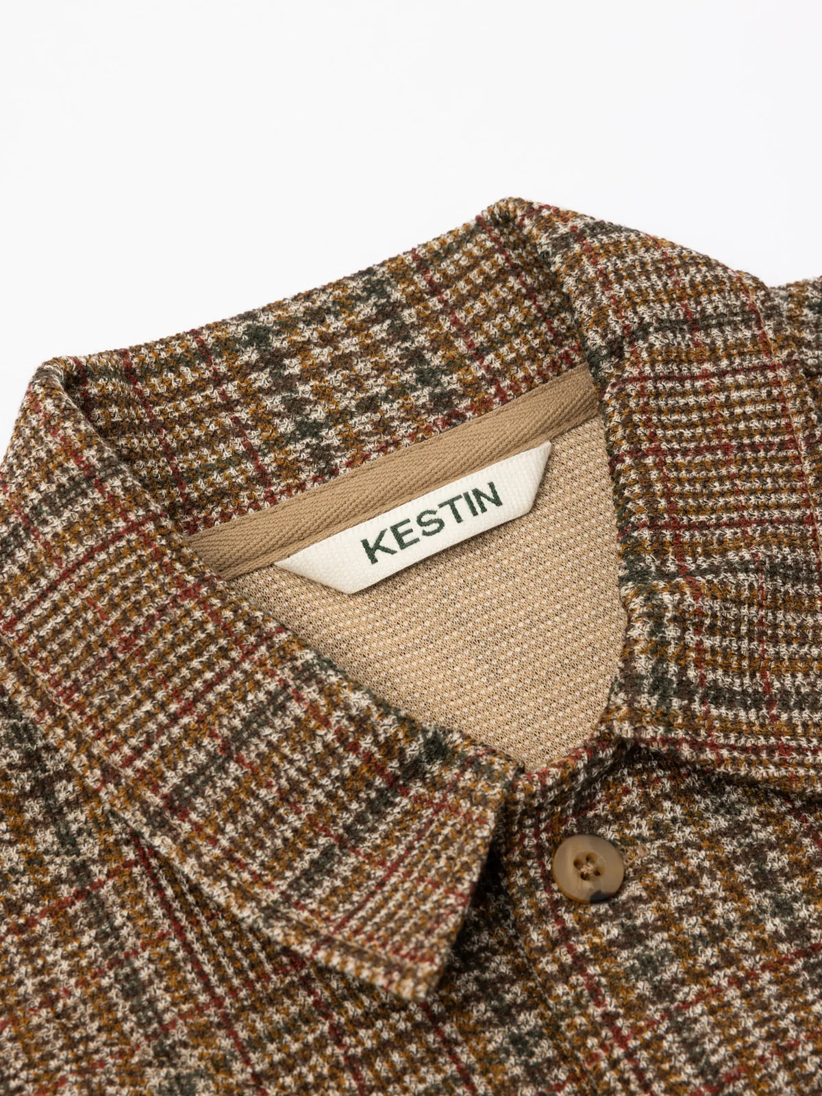 PORTREE OVERSHIRT - PEAT PRINTED CHECK JERSEY