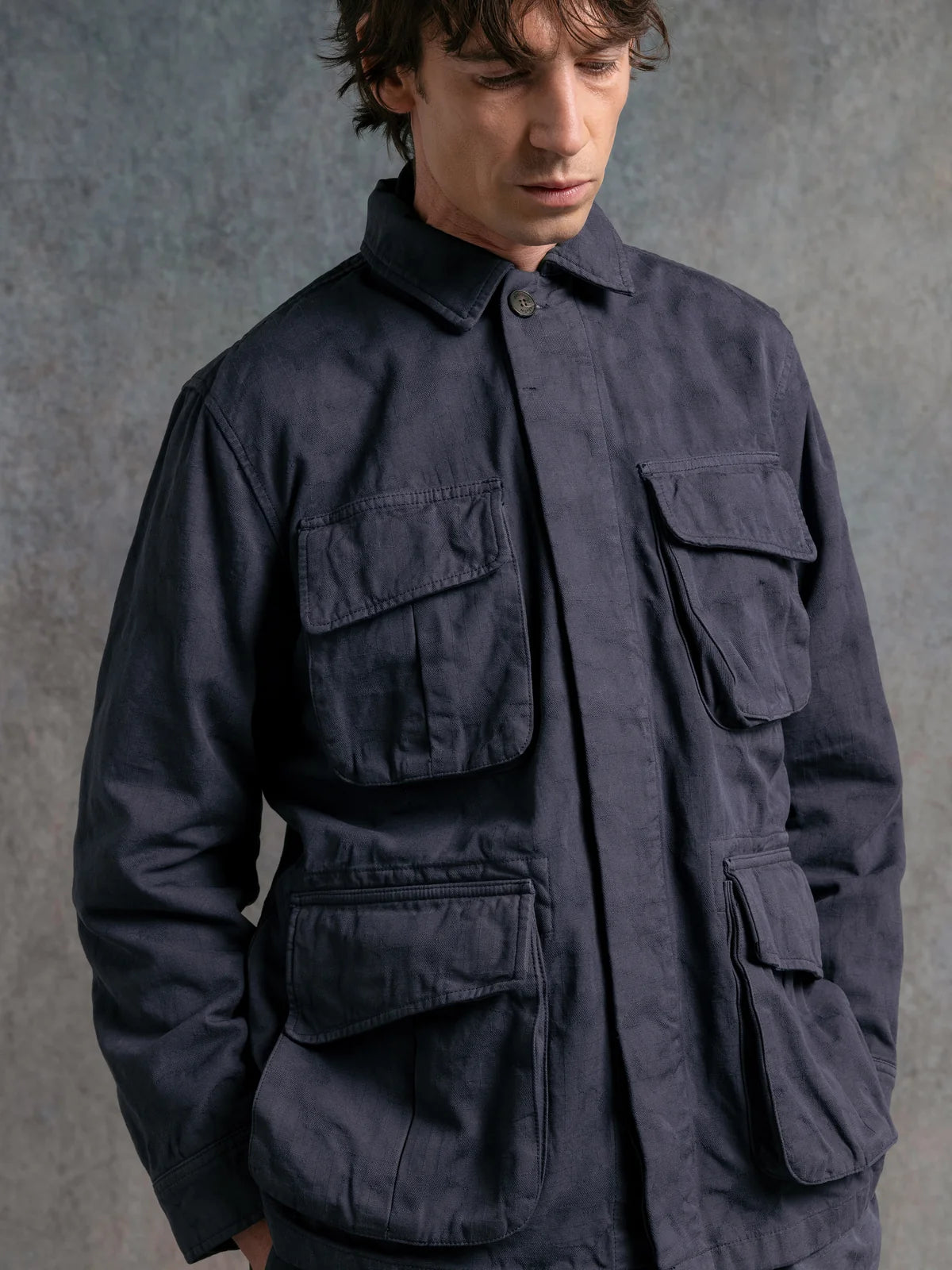 TYNDRUM JACKET - BLUE JACQUARD