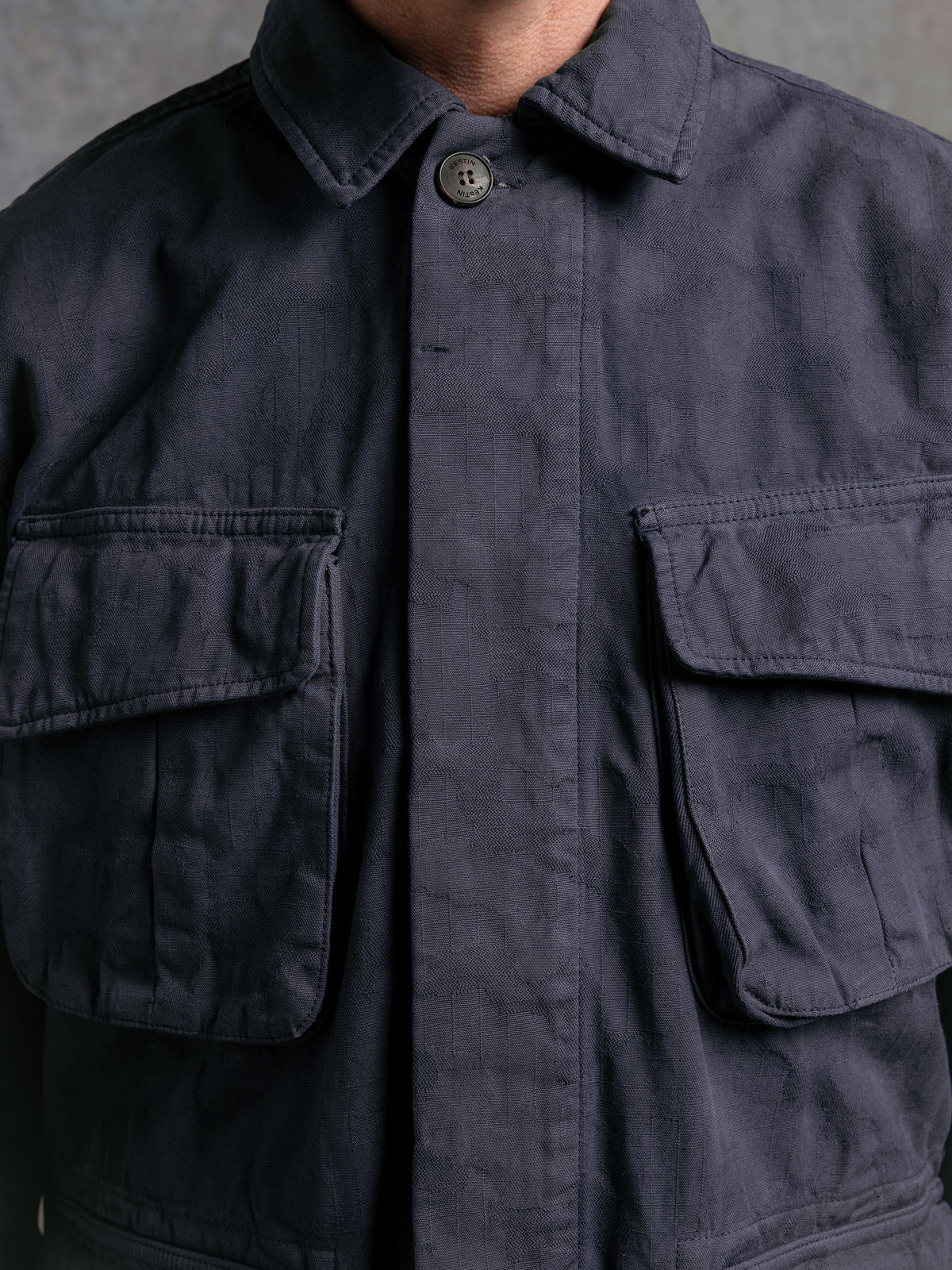 TYNDRUM JACKET - BLUE JACQUARD