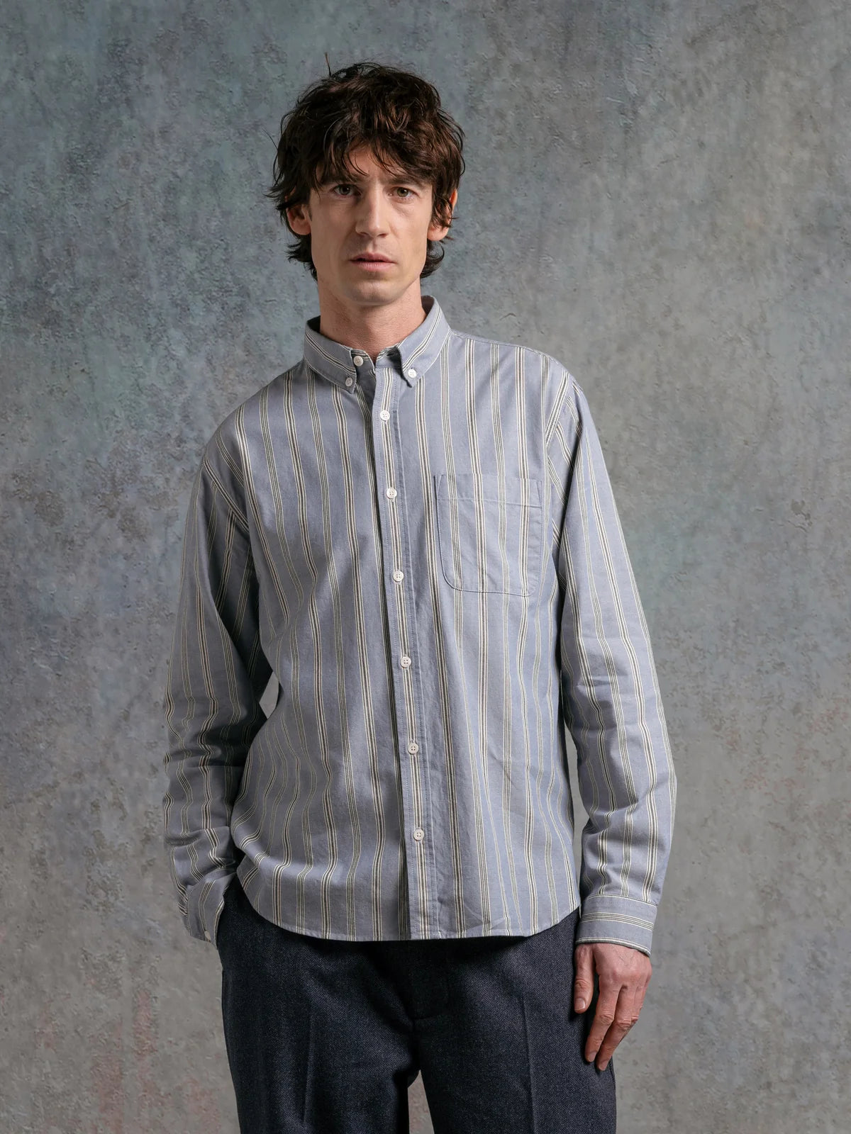 RAEBURN BUTTON DOWN - WIDE STRIPE