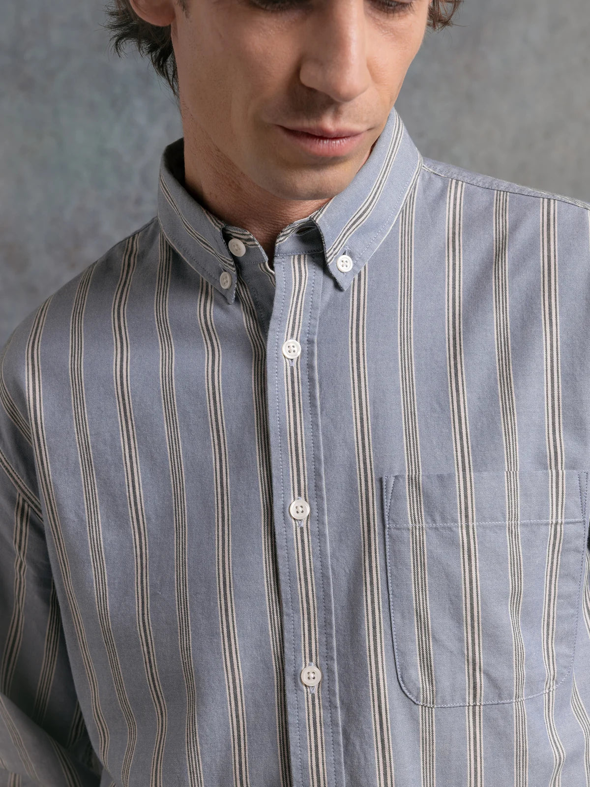 RAEBURN BUTTON DOWN - WIDE STRIPE