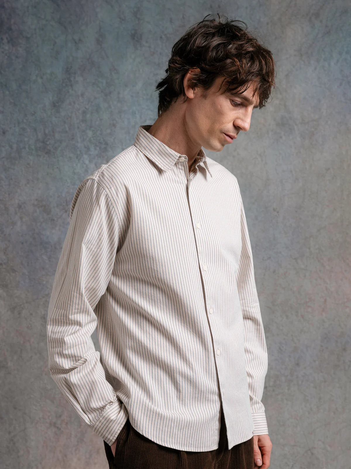 DIRLETON SHIRT - BLUE REGULAR STRIPE