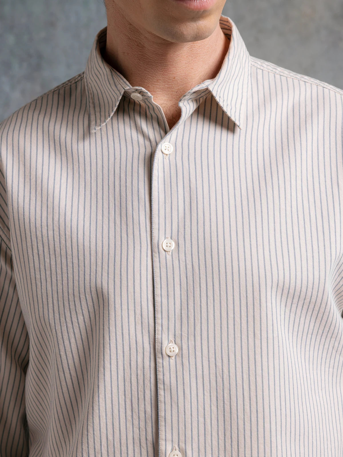 DIRLETON SHIRT - BLUE REGULAR STRIPE
