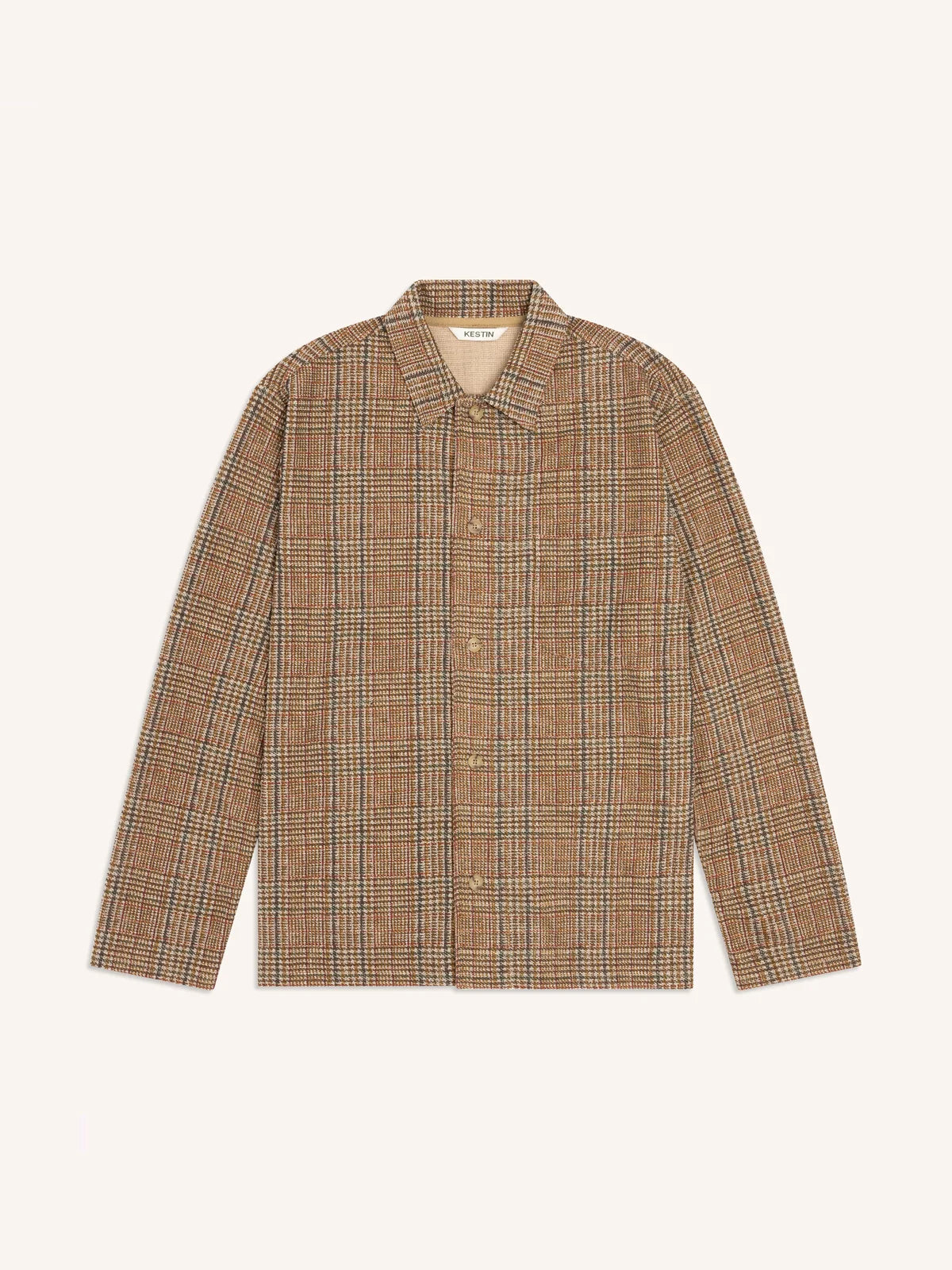 PORTREE OVERSHIRT - PEAT PRINTED CHECK JERSEY