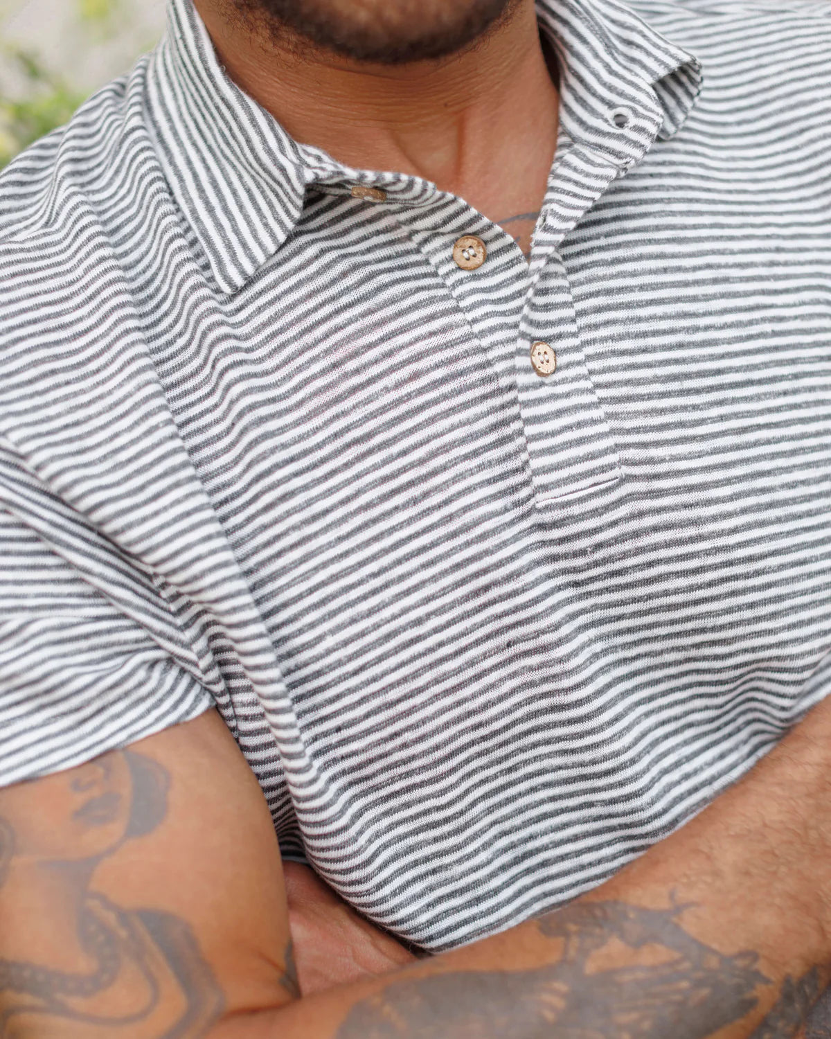 KNIT POLO - LINES