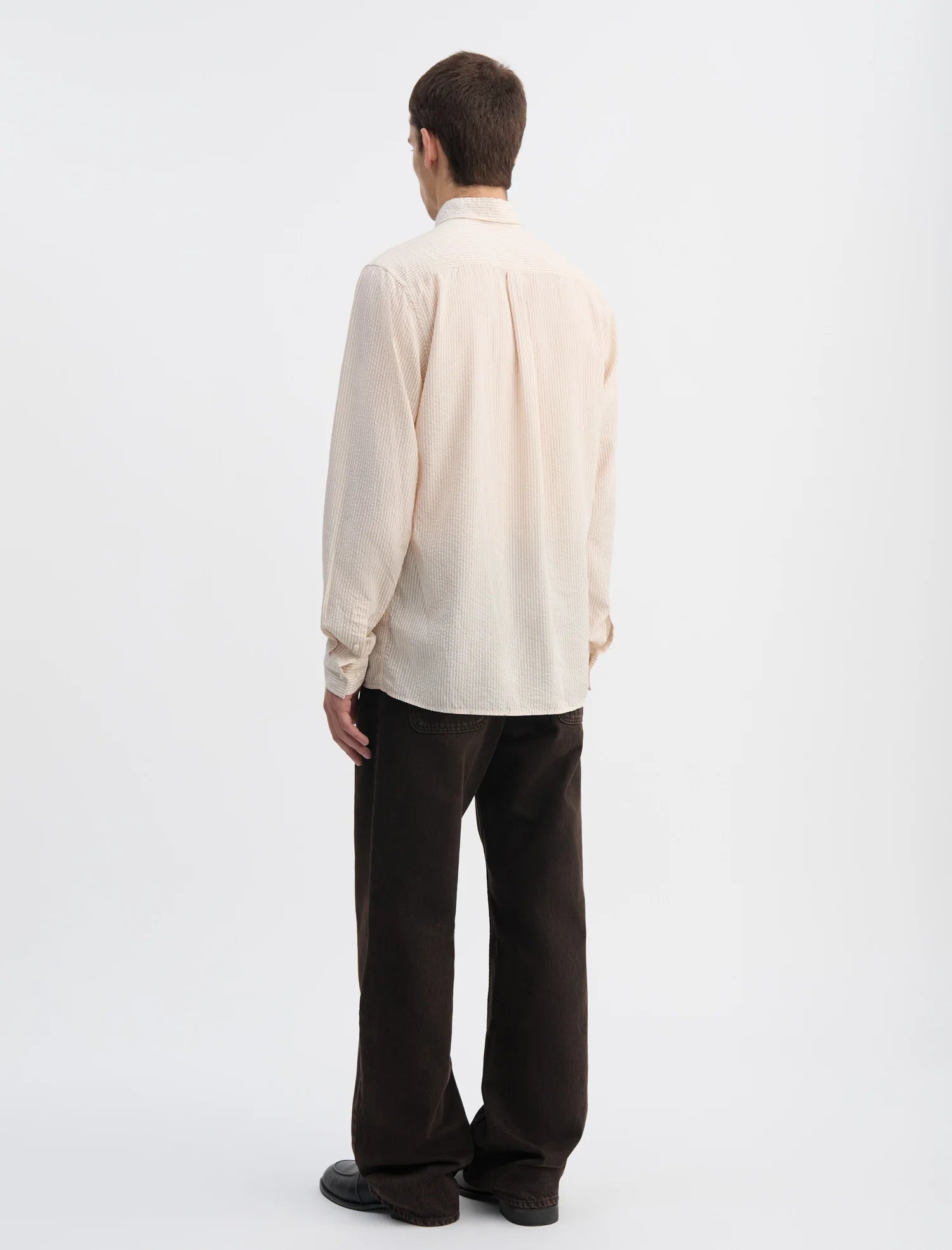 ANOTHER SHIRT 1.0 - ECRU BROWN STRIPE