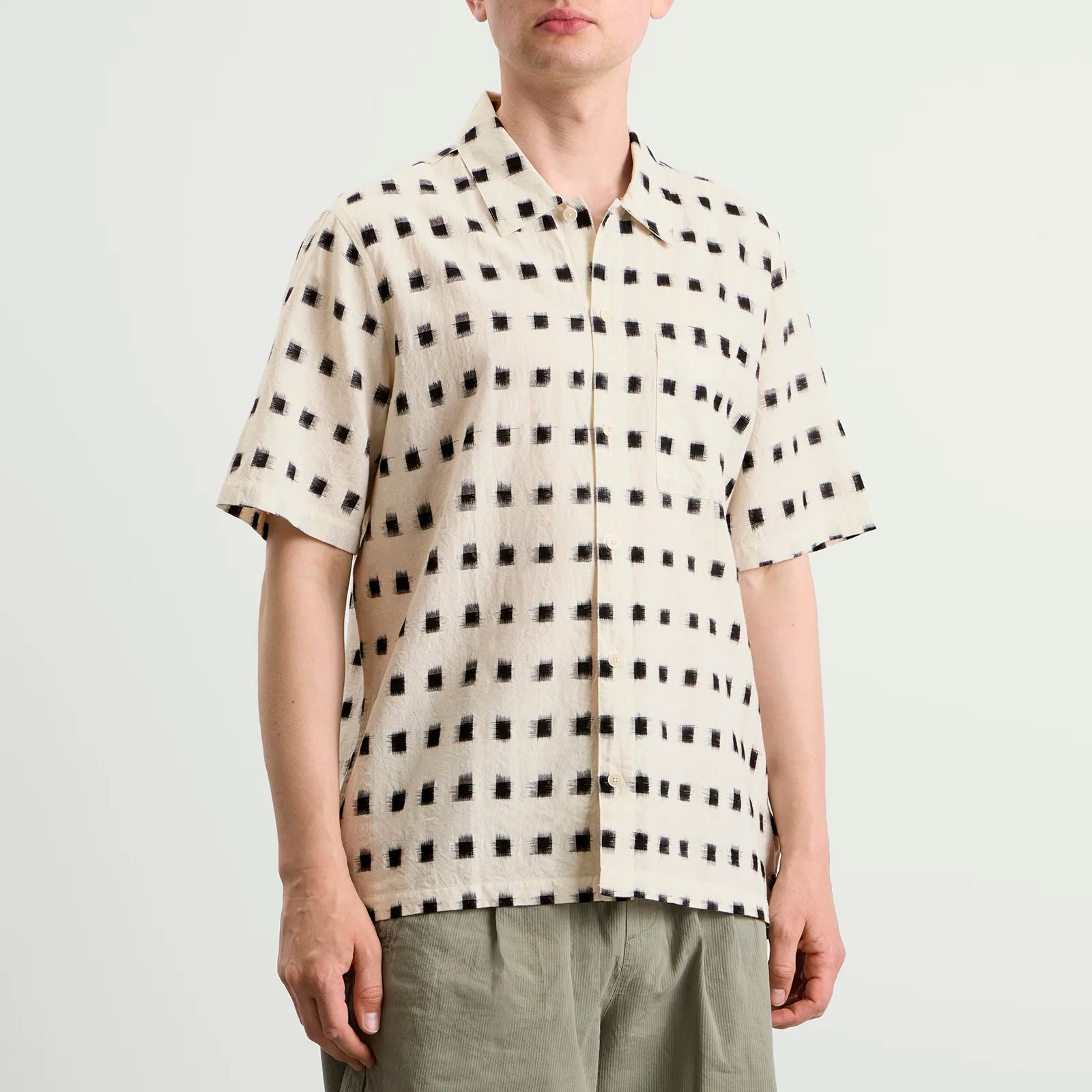 GABE SHIRT - BLACK WINDOW IKAT