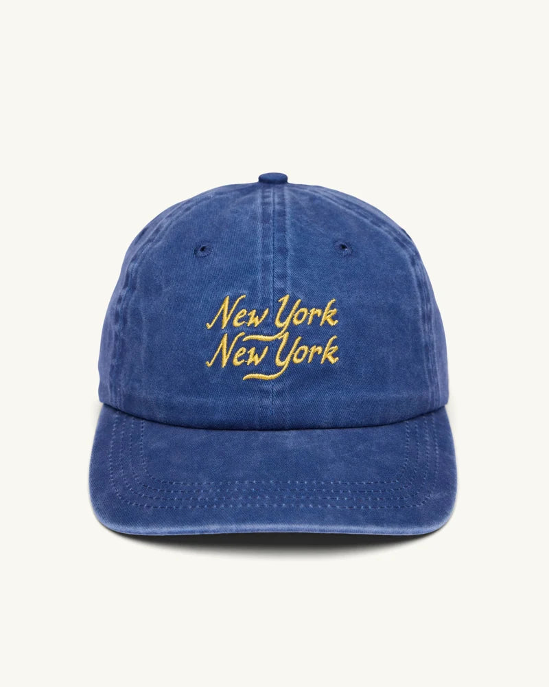 WASHED SCRIPT CAP - NAVY