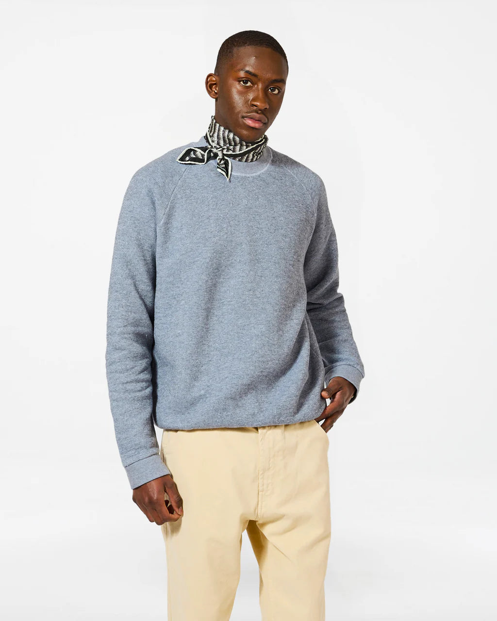 TERRY SWEATER - COLD BLUE