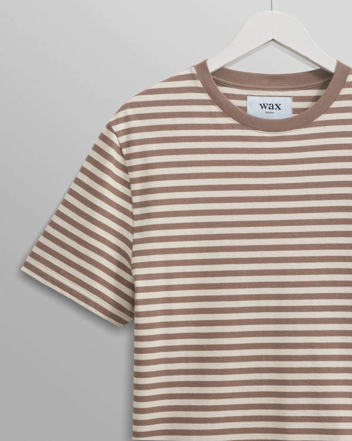 DEAN TEE WALNUT/ECRU STRIPE