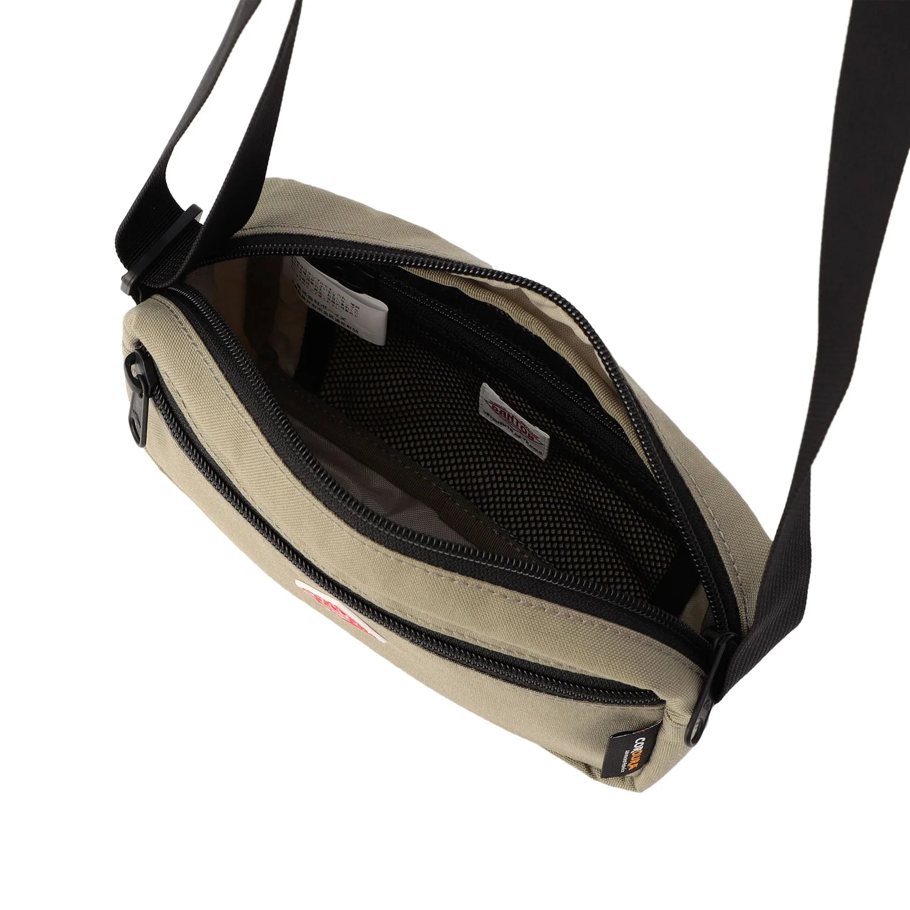 CANVAS SHOULDER POUCH - GREIGE