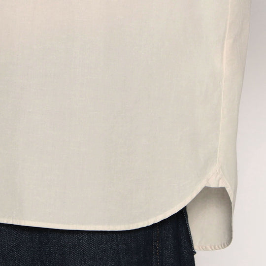 BAND COLLAR SS SHIRT - IVORY