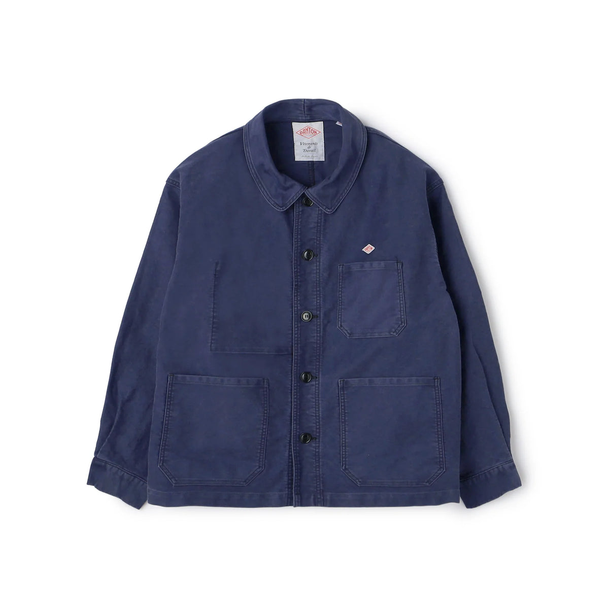 MOLESKINE WIDE COVERALLS JACKET - NAVY