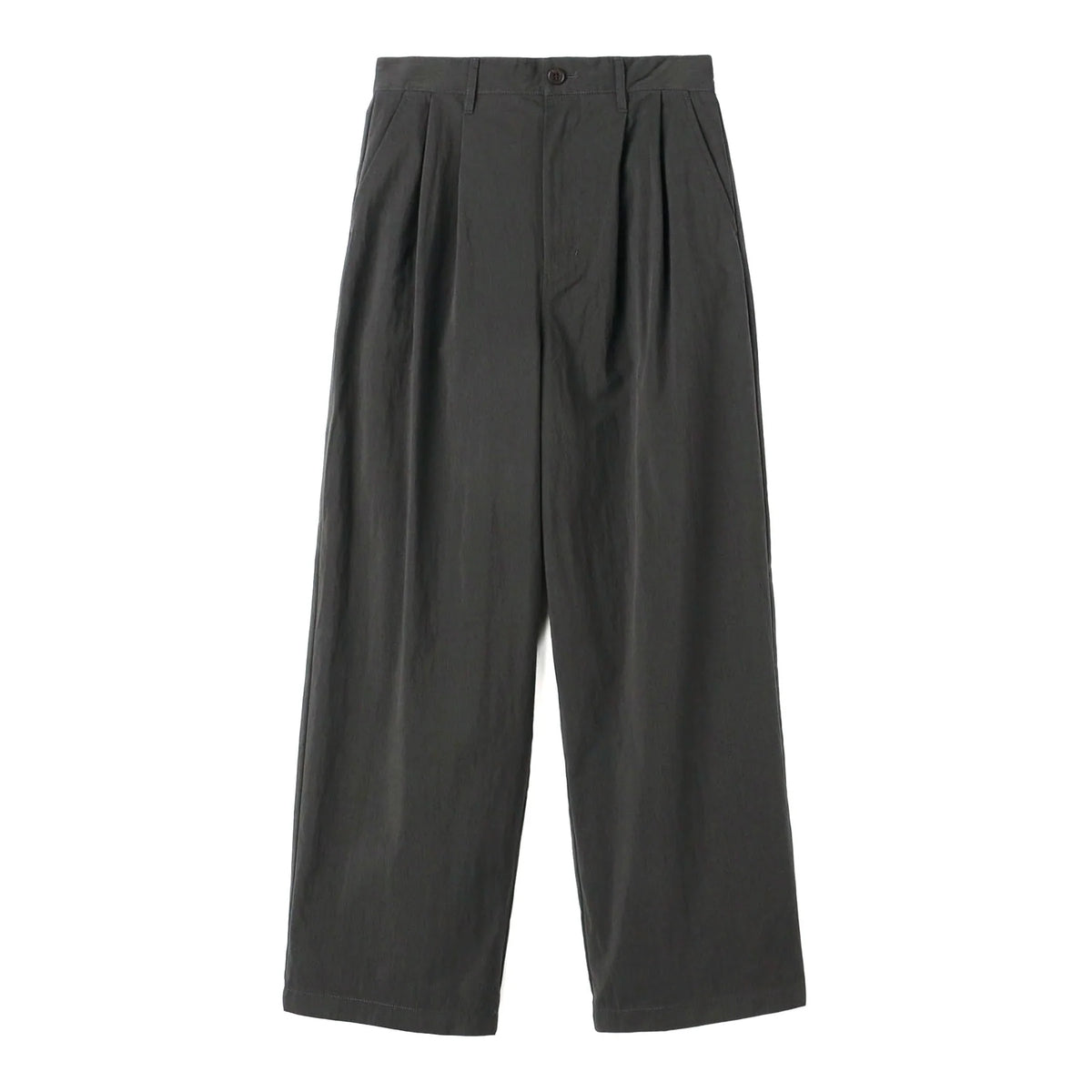 DOUBLE PLEATED EASY PANTS - CHARCOAL
