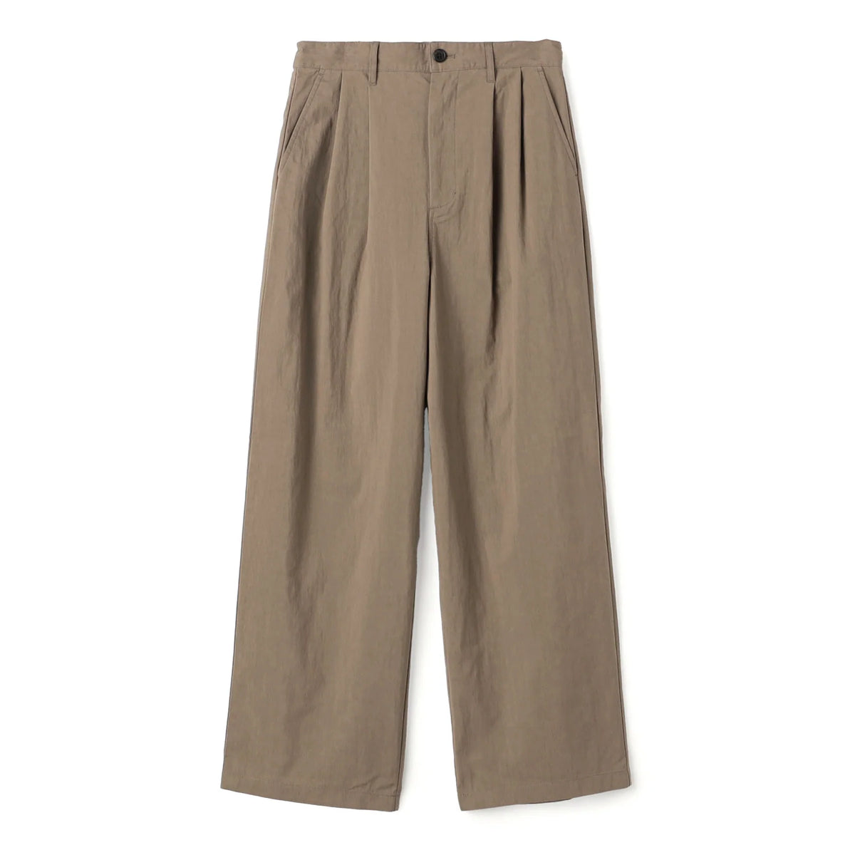 DOUBLE PLEATED EASY PANTS - COCOA BROWN