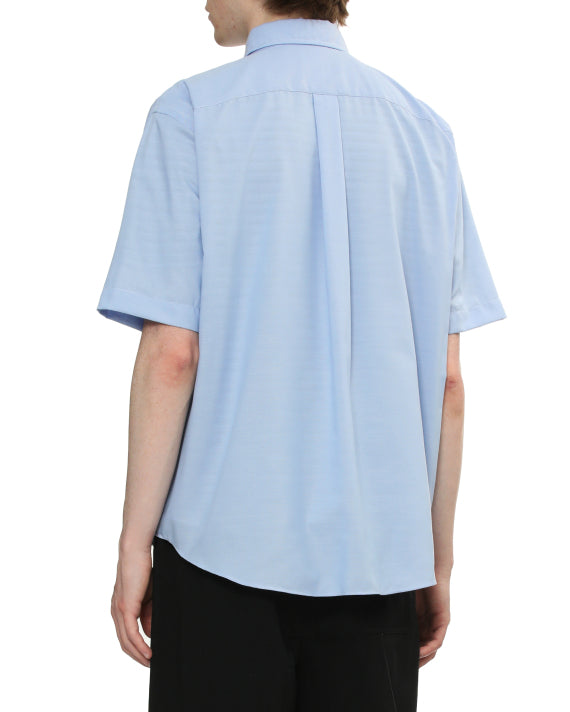 DOT BUTTON SS SHIRT - SAX BLUE