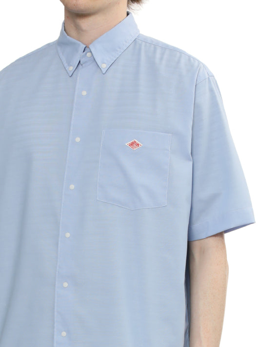 DOT BUTTON SS SHIRT - SAX BLUE