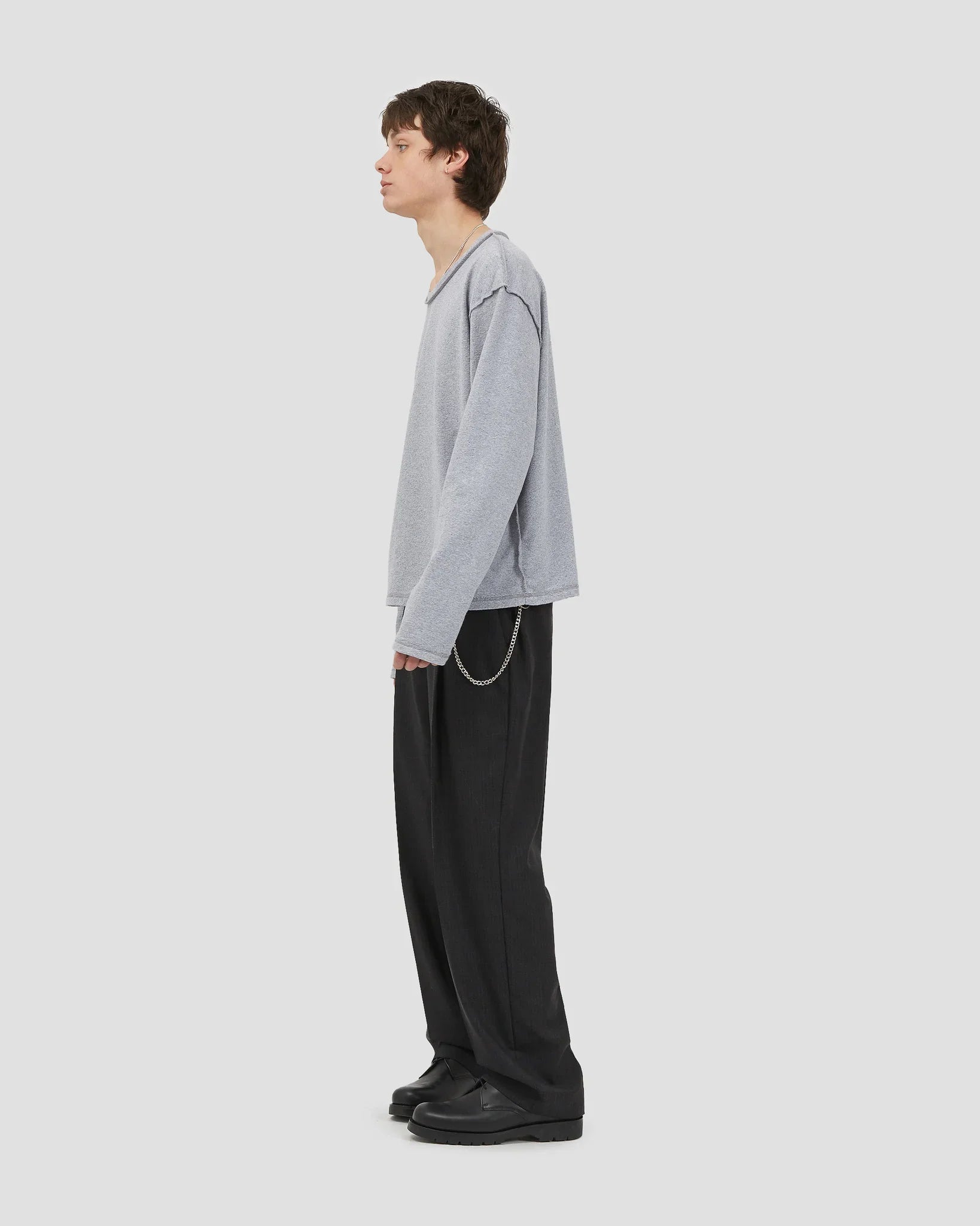 REVERSED LONGSLEEVE GREY MELANGE