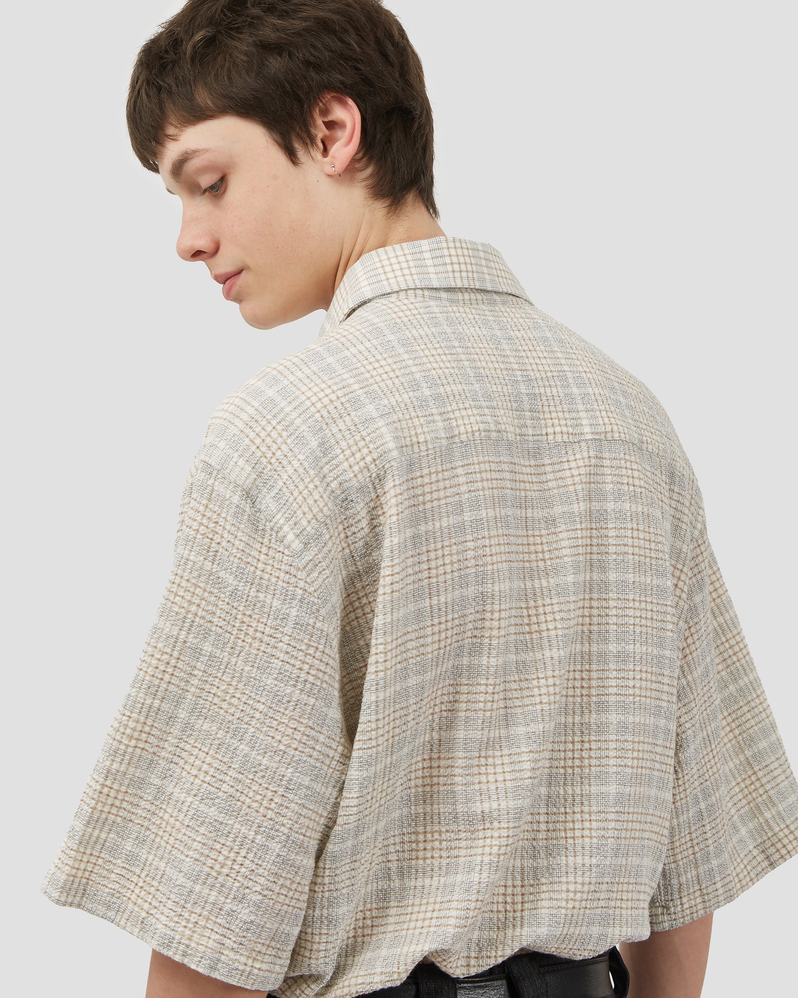 SS SHIRT PLAID SAND