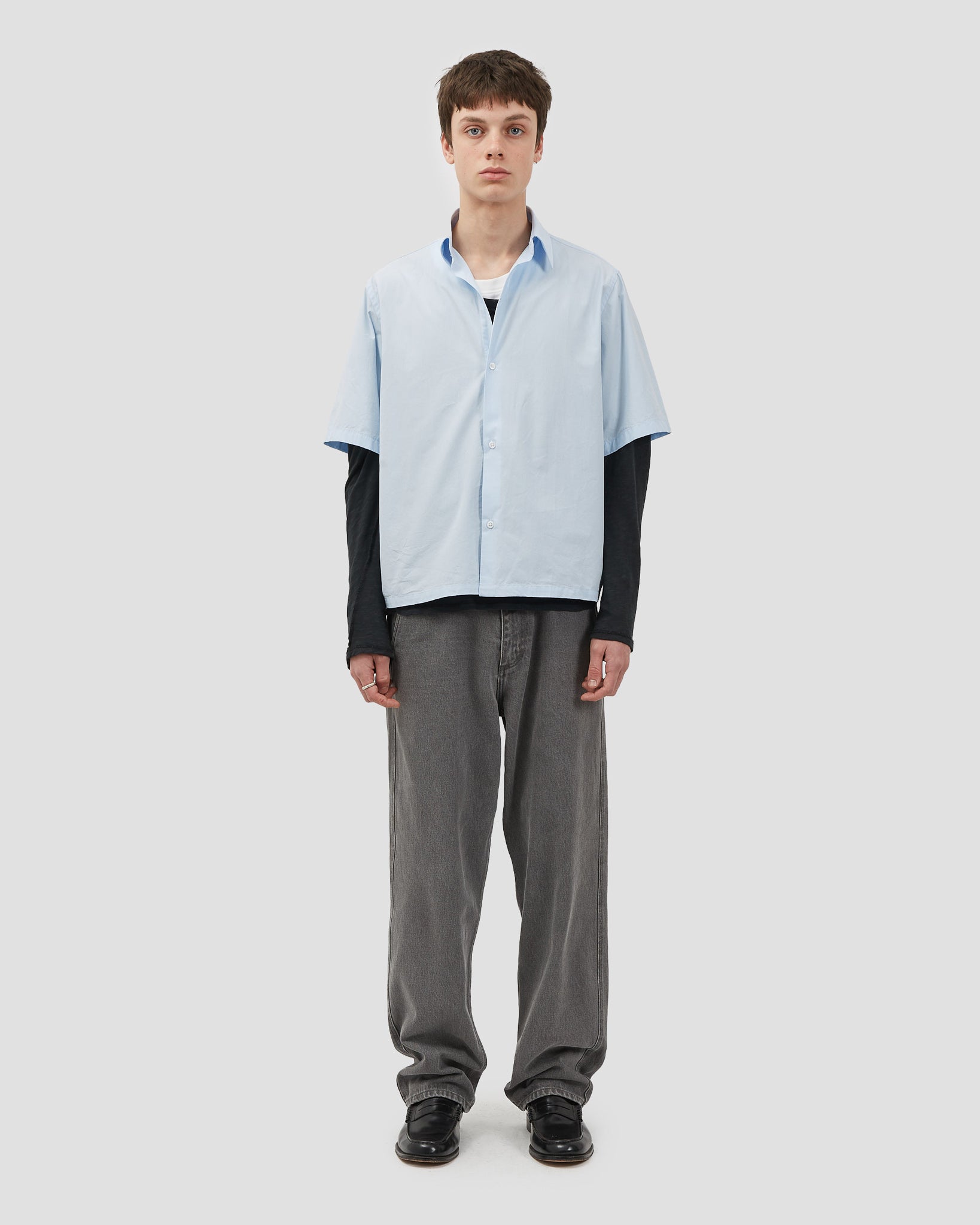SS SHIRT POPLIN - LIGHT BLUE