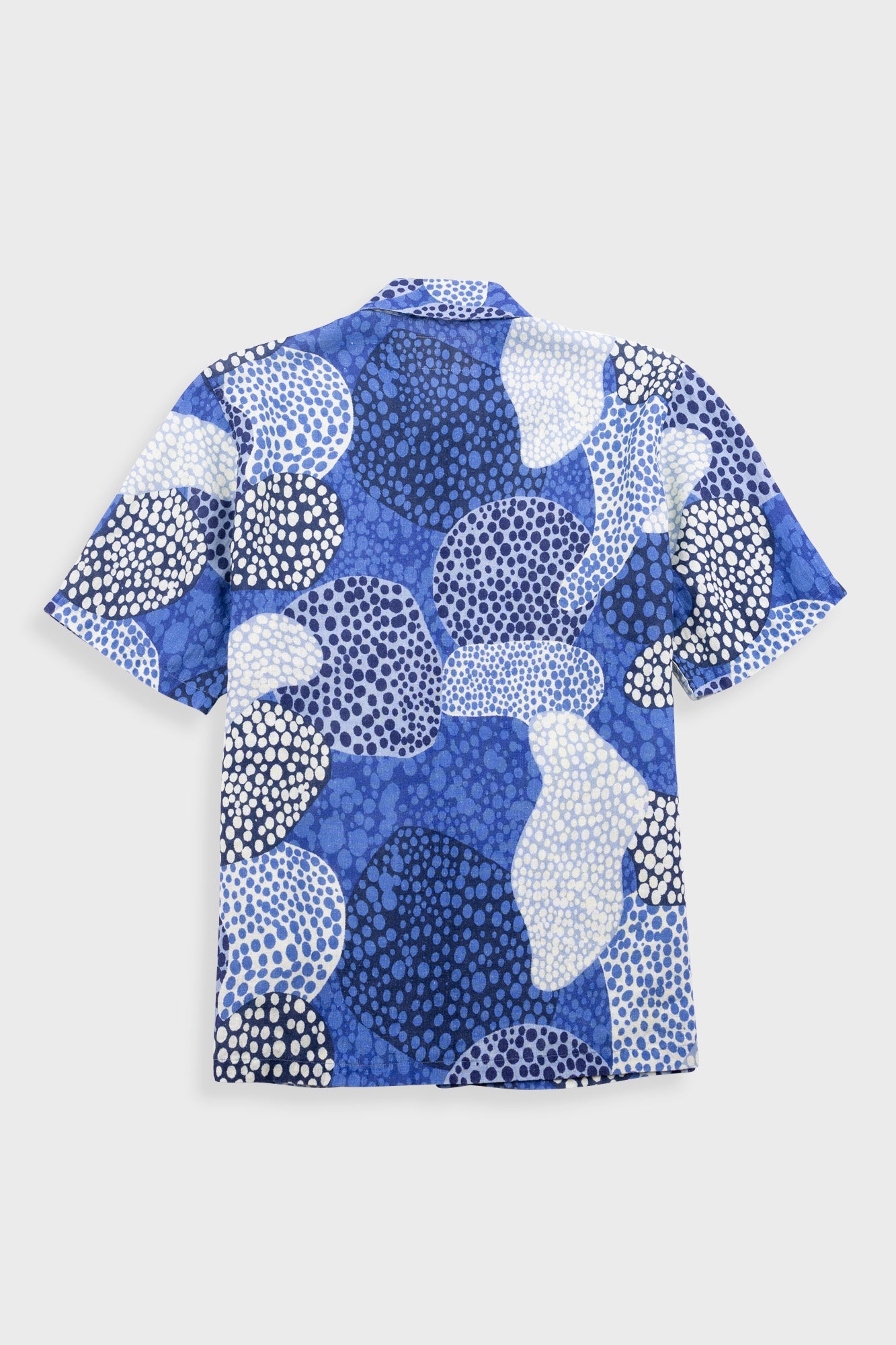 GABE SHIRT - DOT PRINT BLUE MONO