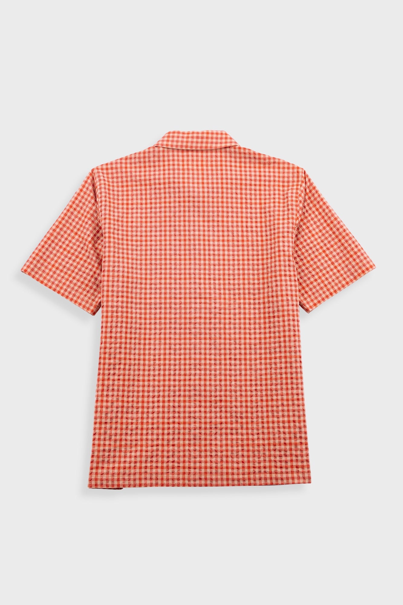 GABE SHIRT - RED OXIDE TEXTURED CHECK